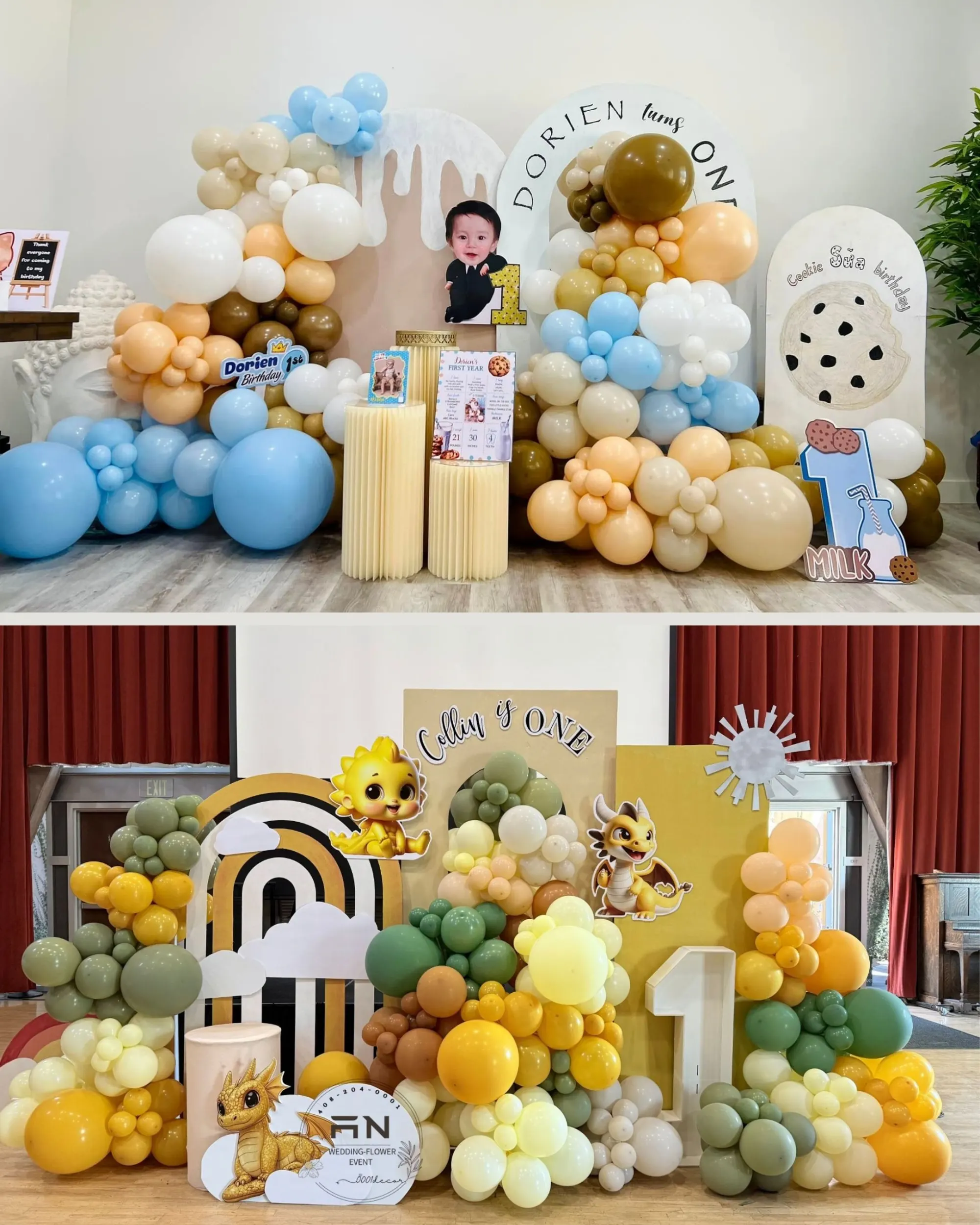 San Jose balloon backdrop birthday
