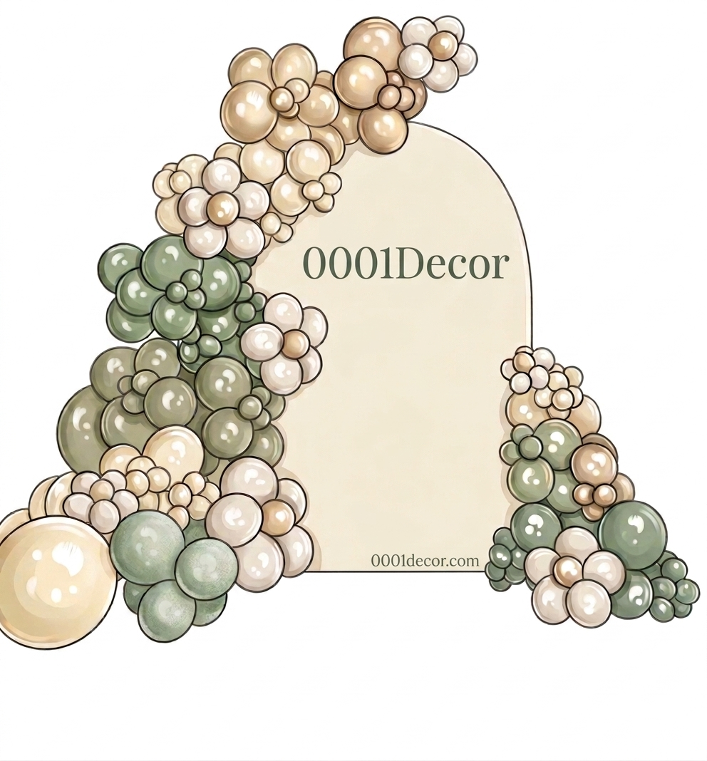 Starter Package — one panel backdrop with 10ft balloon garland