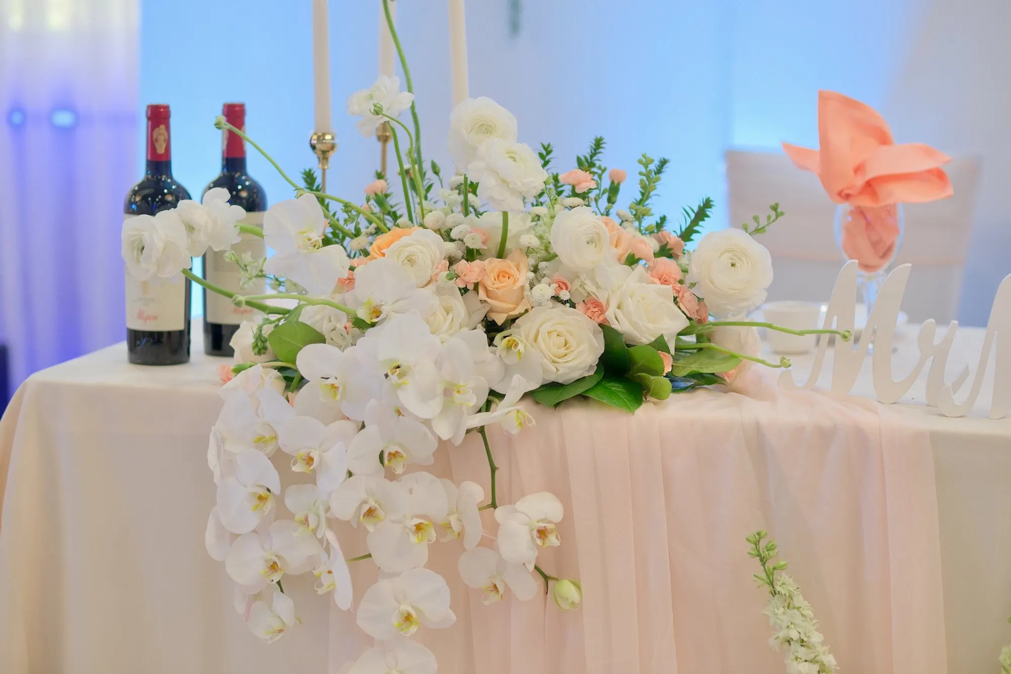 Reception floral table San Jose