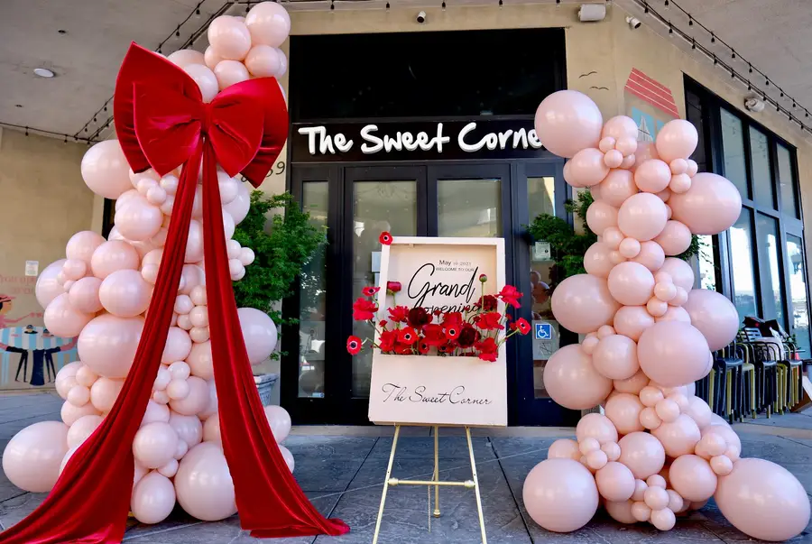 Grand opening floral arch San Jose
