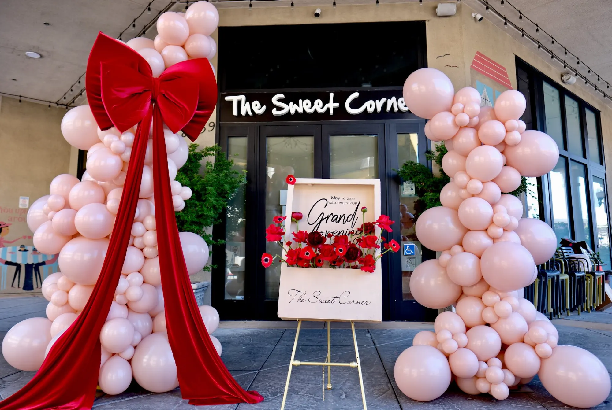 Grand opening floral arch San Jose