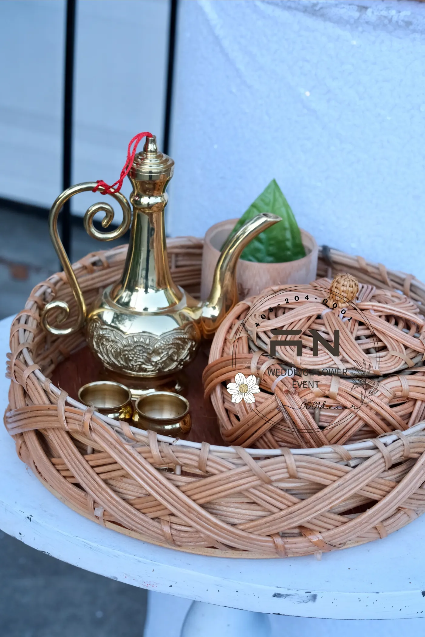 Style 3 — Rattan Gift Tower — 0001Decor San Jose