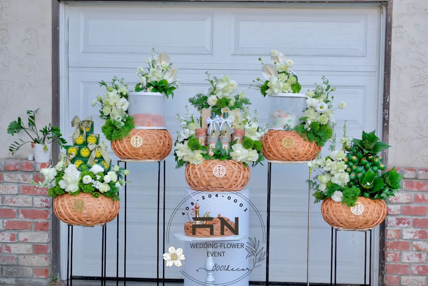 Style 3 — Rattan Gift Tower — 0001Decor San Jose