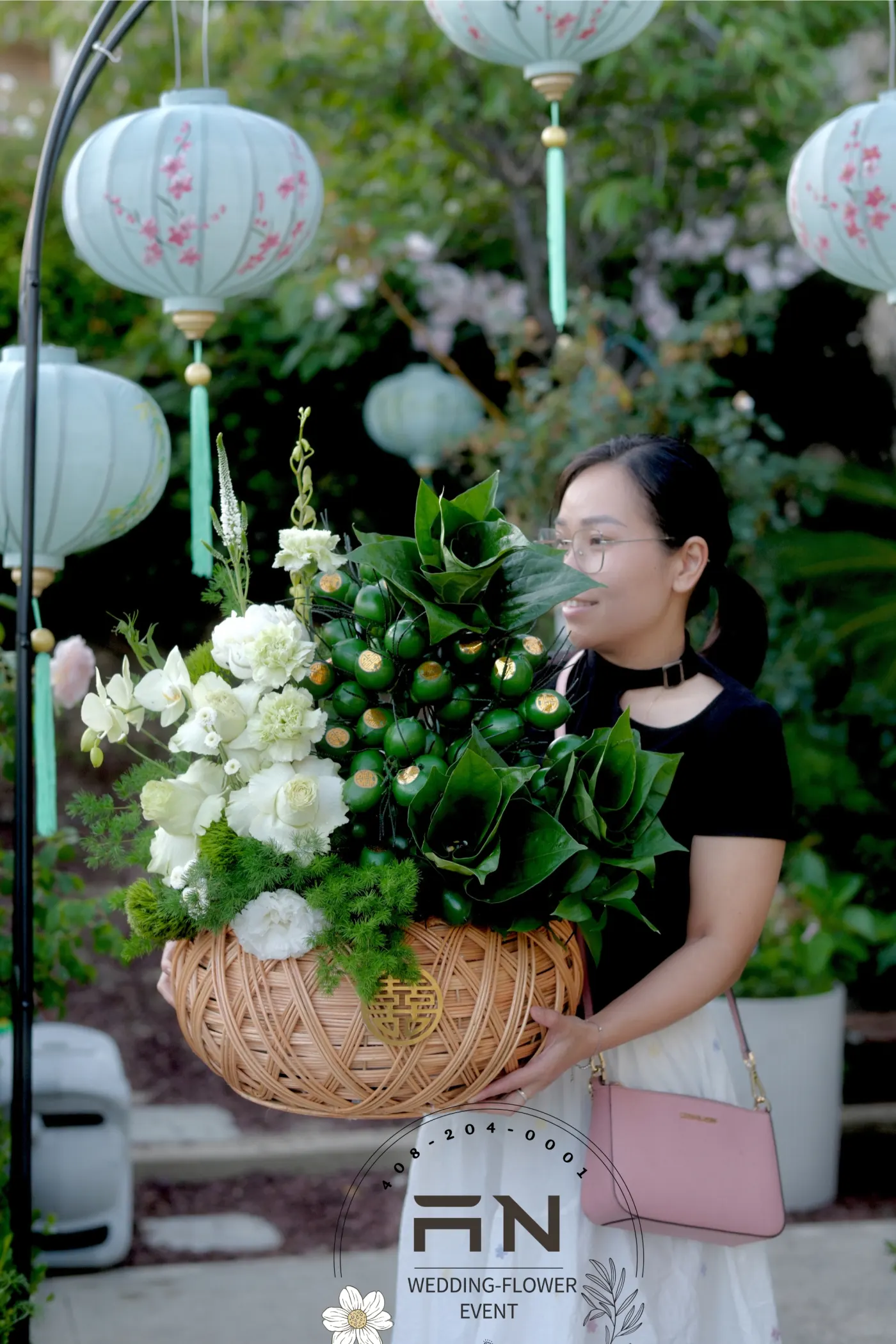 Style 3 — Rattan Gift Tower — 0001Decor San Jose