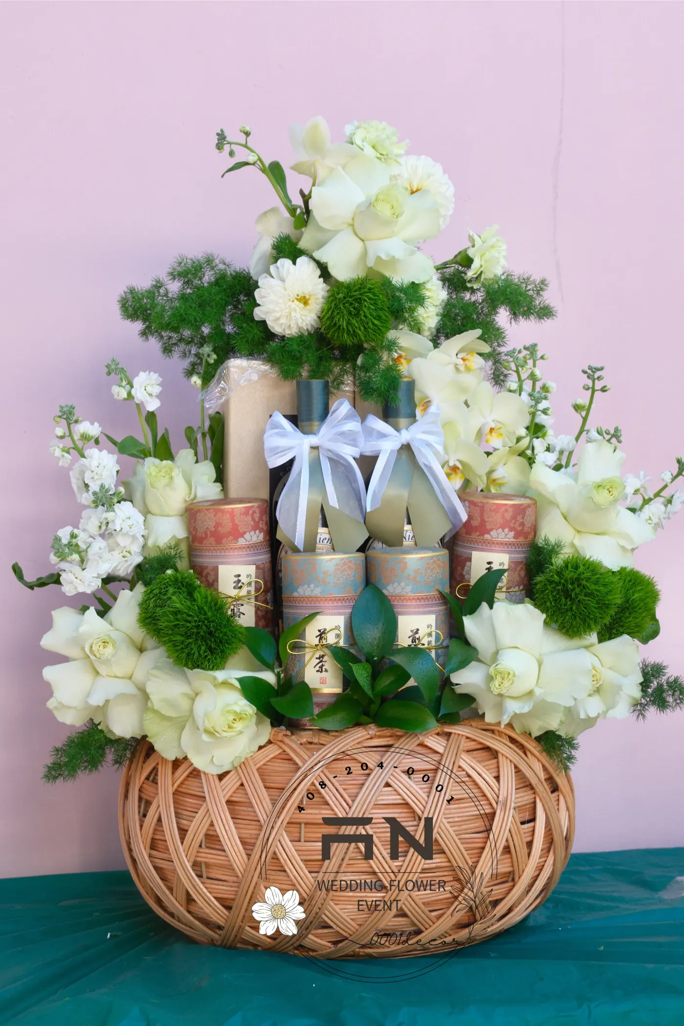 Style 3 — Rattan Gift Tower — 0001Decor San Jose