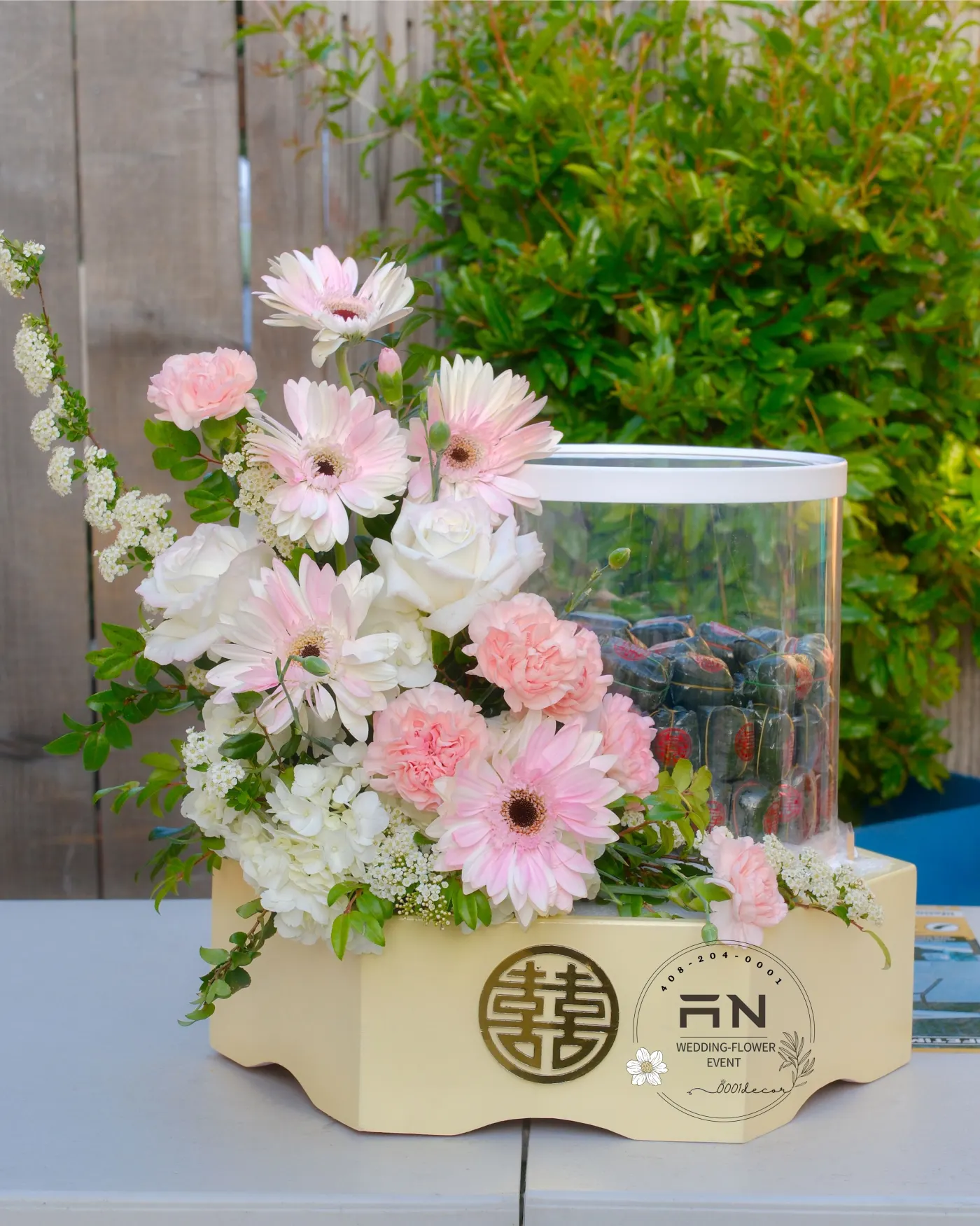 Style 5 — Pink 囍 Celebration — 0001Decor San Jose