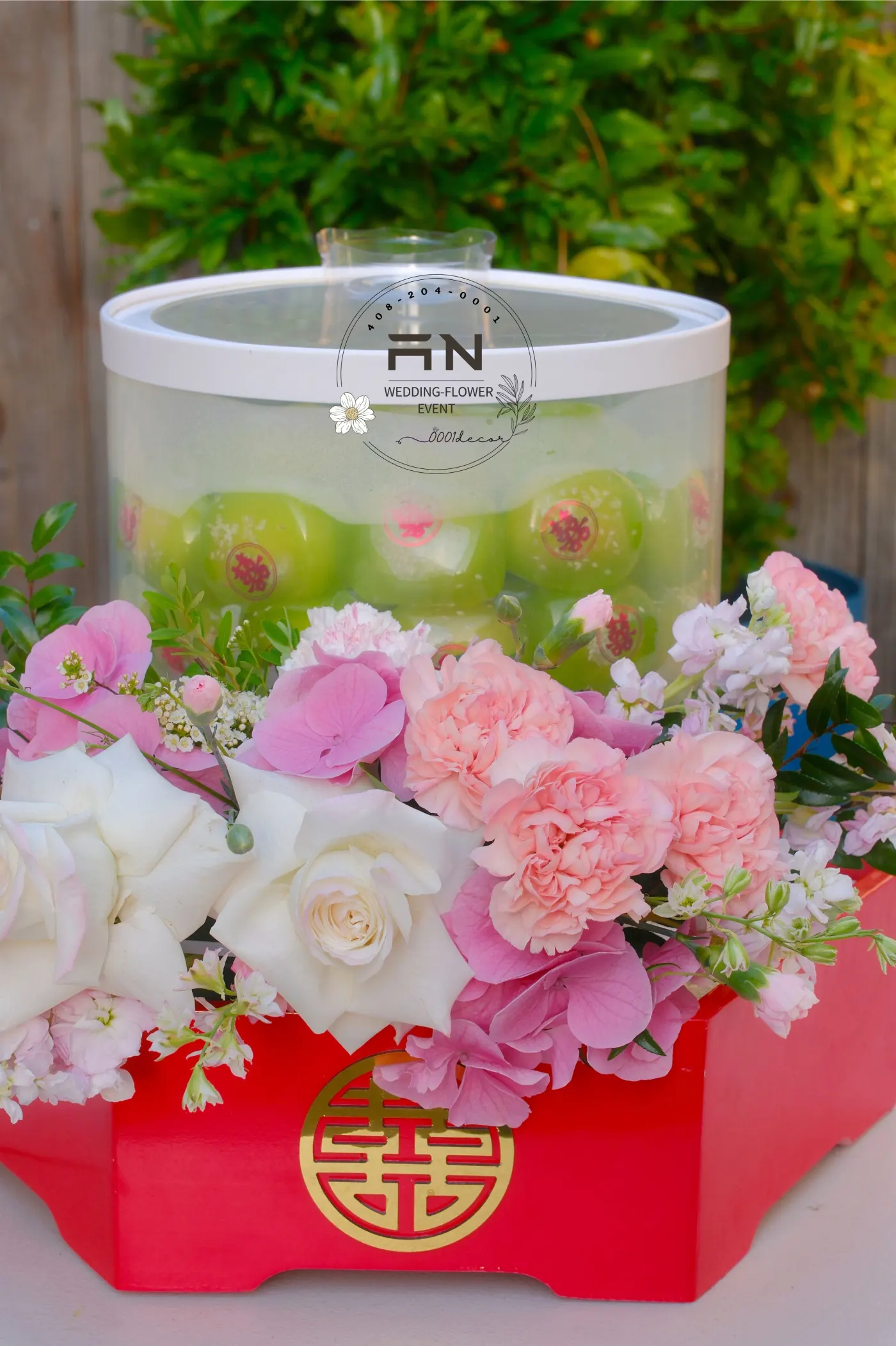 Style 5 — Pink 囍 Celebration — 0001Decor San Jose