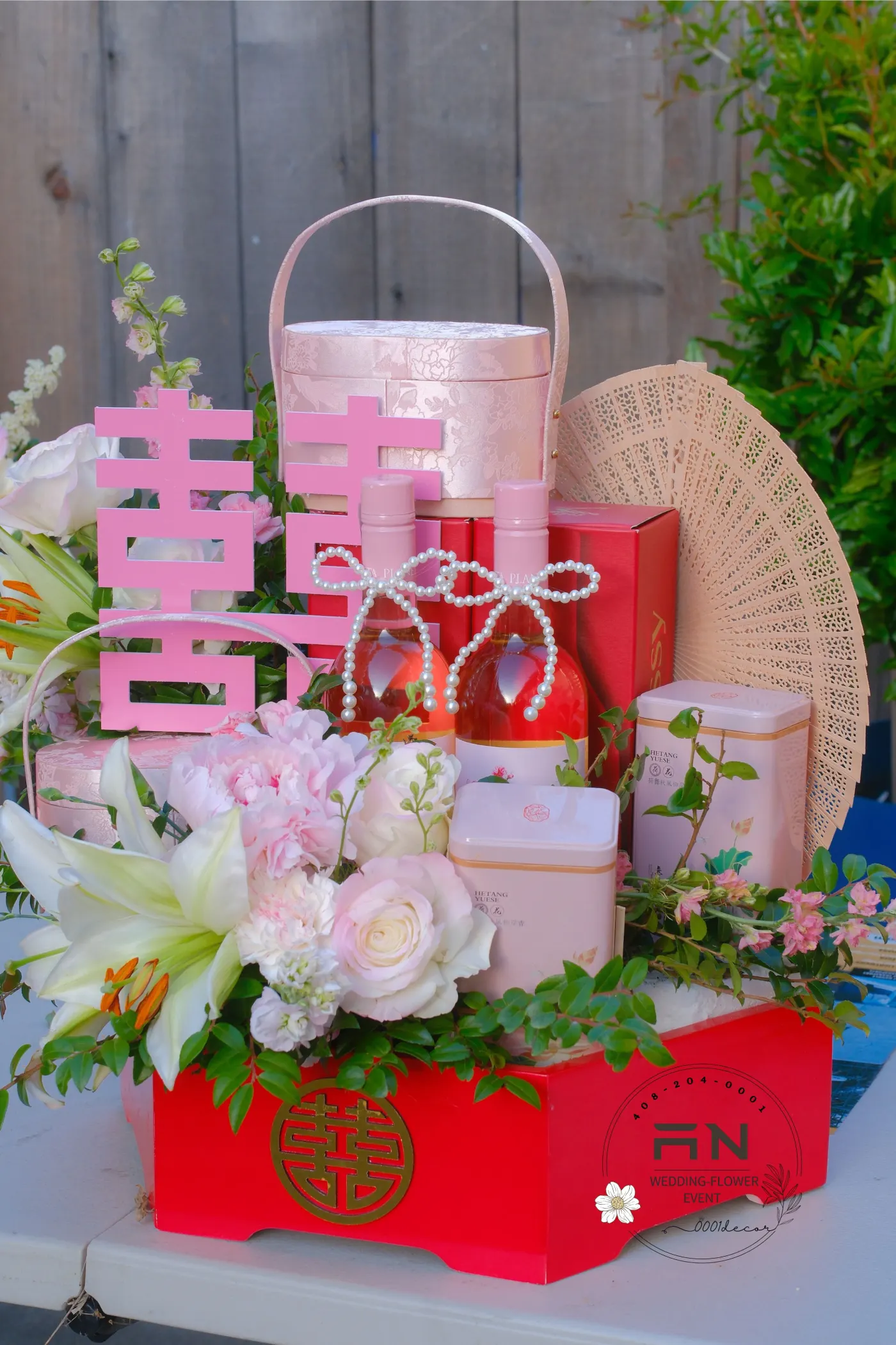 Style 5 — Pink 囍 Celebration — 0001Decor San Jose