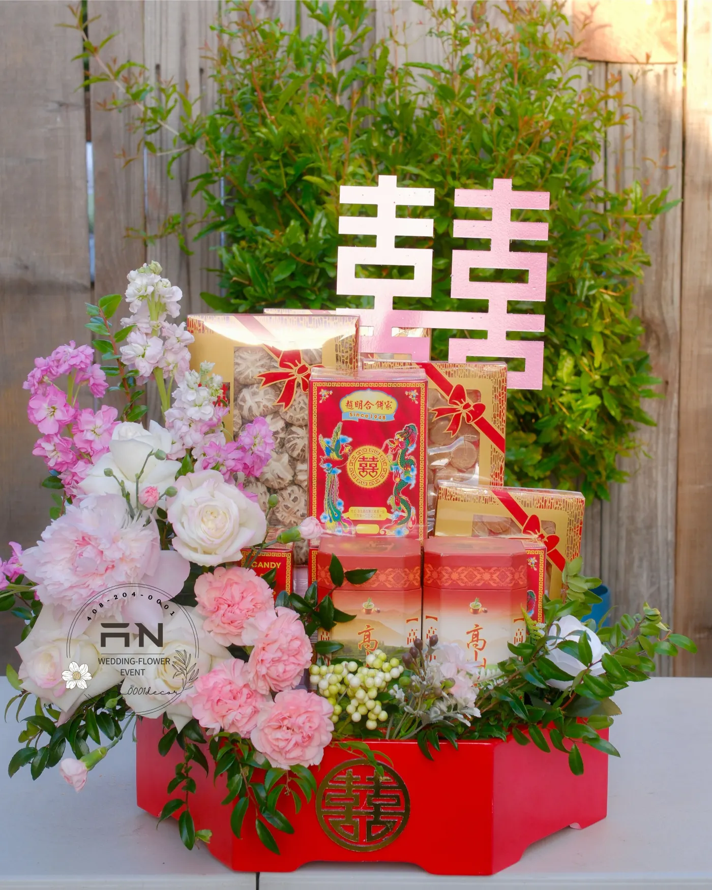 Style 5 — Pink 囍 Celebration — 0001Decor San Jose