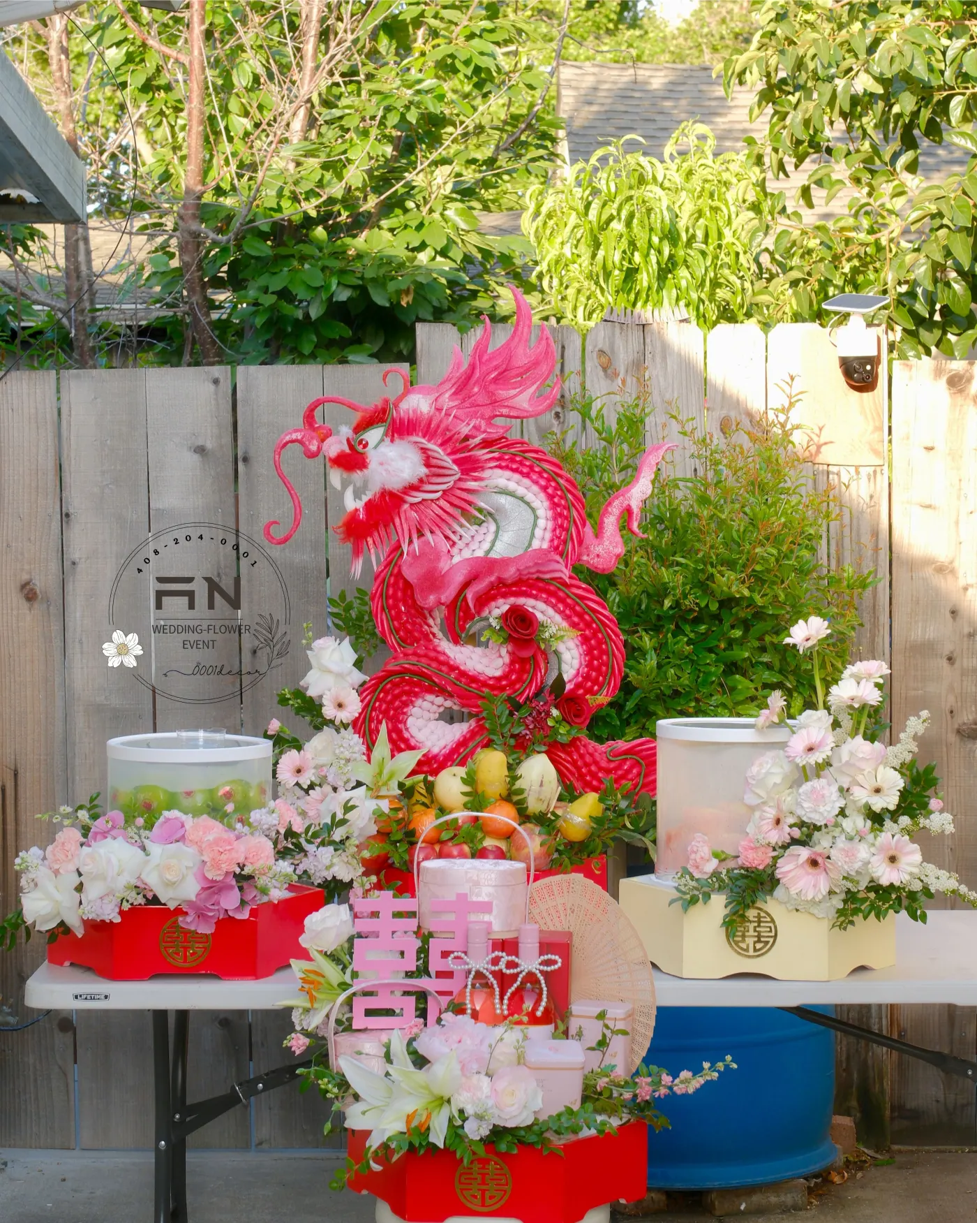 Style 5 — Pink 囍 Celebration — 0001Decor San Jose