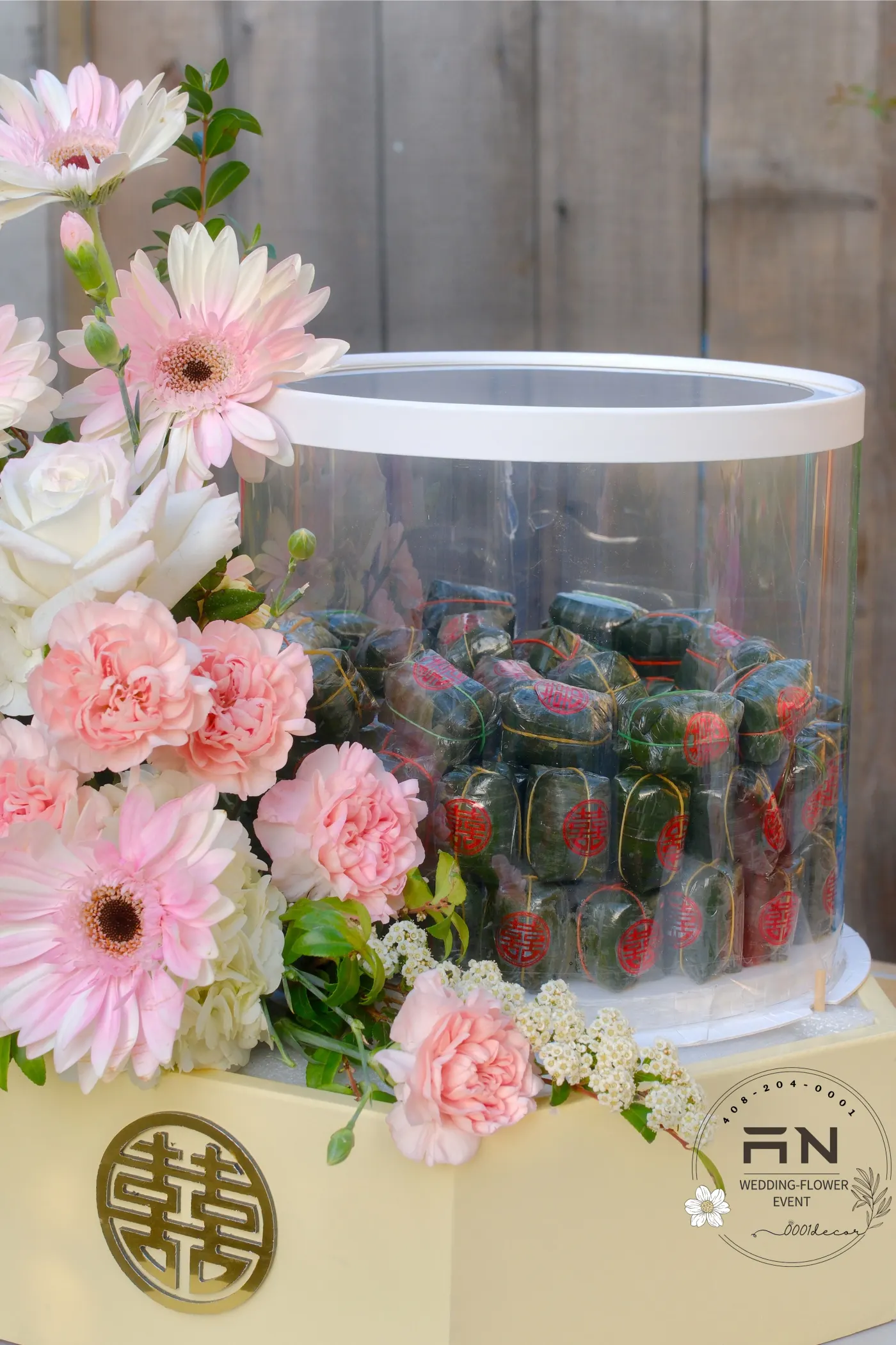 Style 5 — Pink 囍 Celebration — 0001Decor San Jose