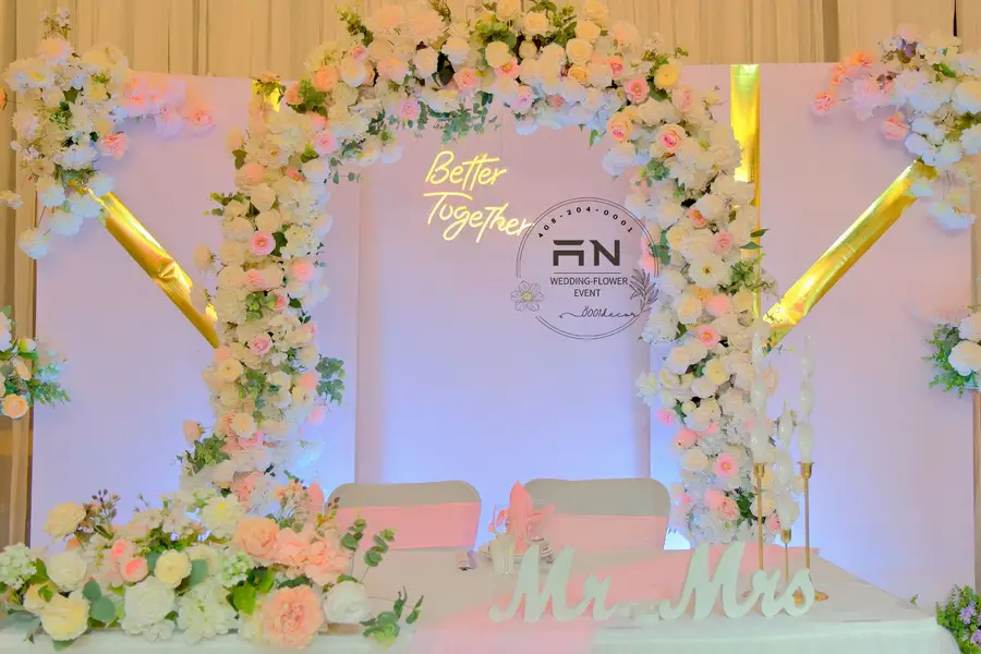 Wedding floral backdrop San Jose