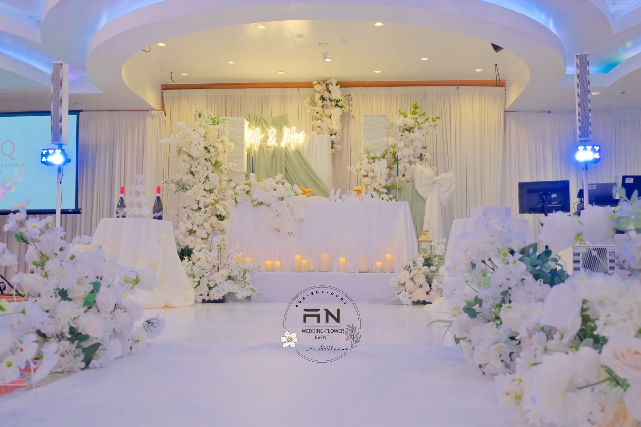 Wedding floral arch San Jose
