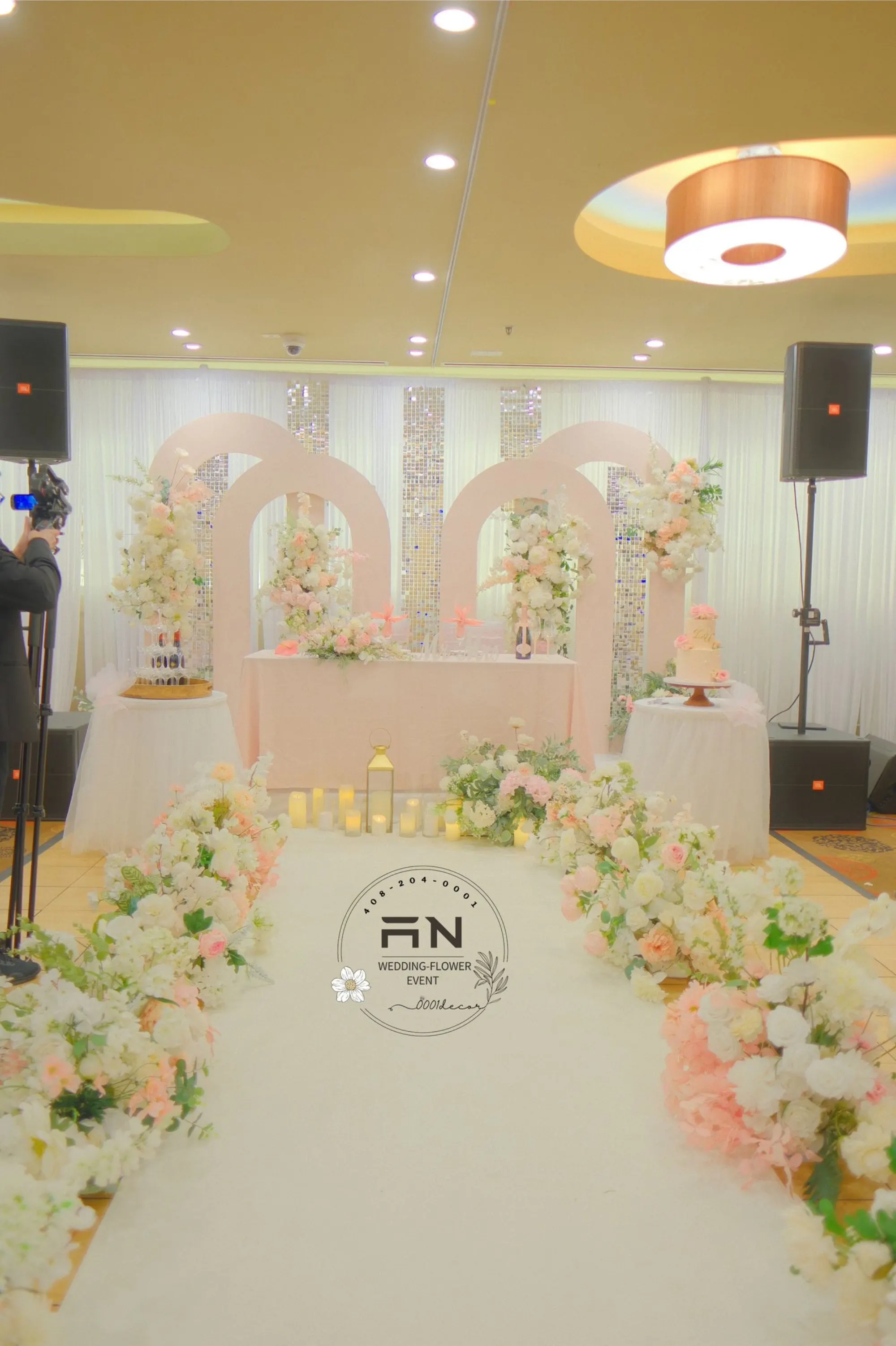 Wedding venue transformation San Jose
