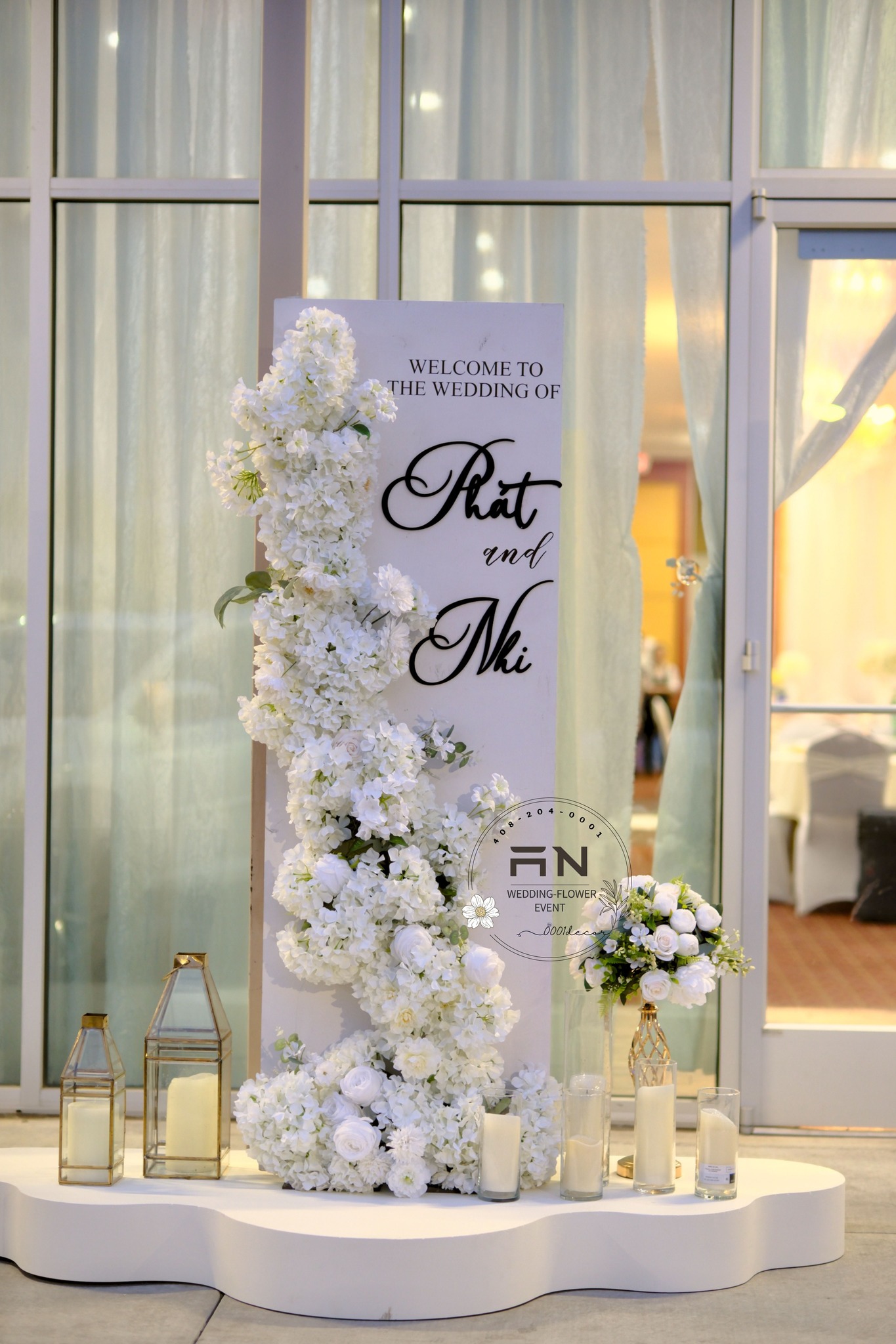 Wedding floral backdrop Bay Area
