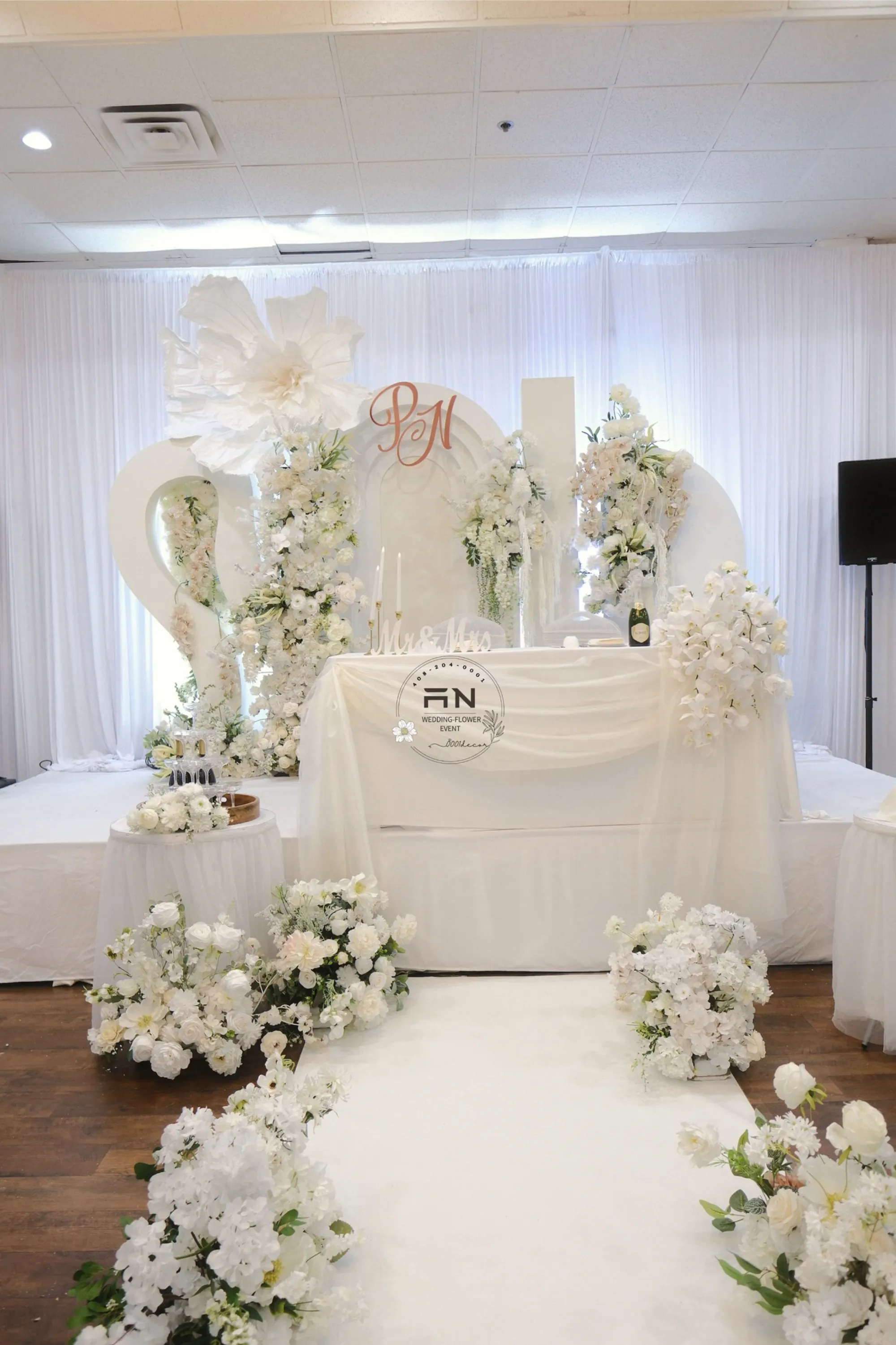 Sweetheart table decor San Jose