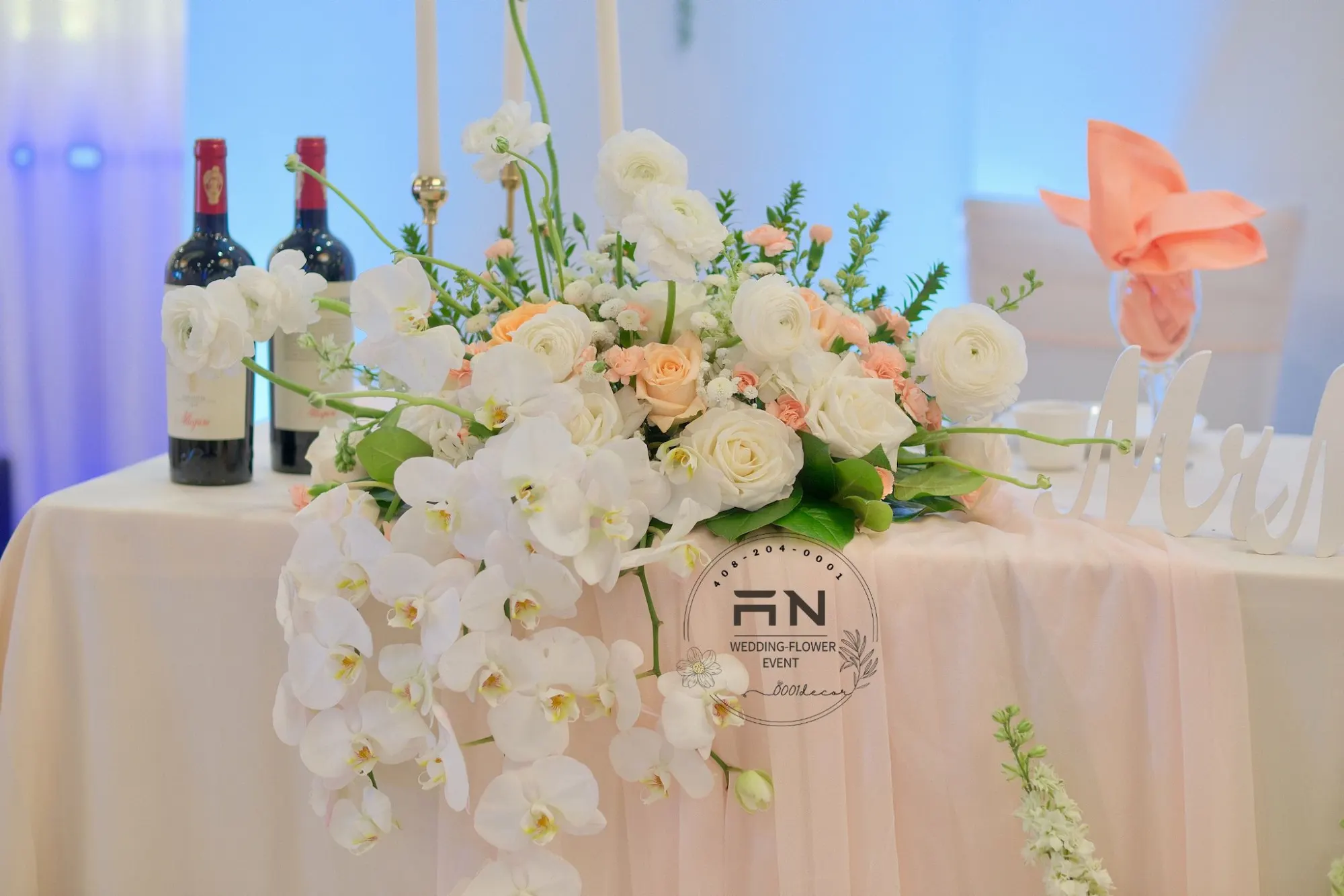 Wedding centerpiece decoration San Jose – 0001Decor LLC