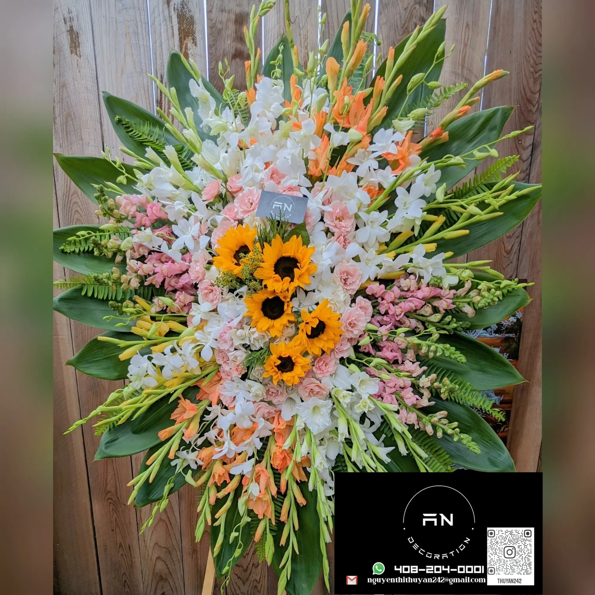 Sympathy funeral flowers San Jose Bay Area – 0001Decor LLC