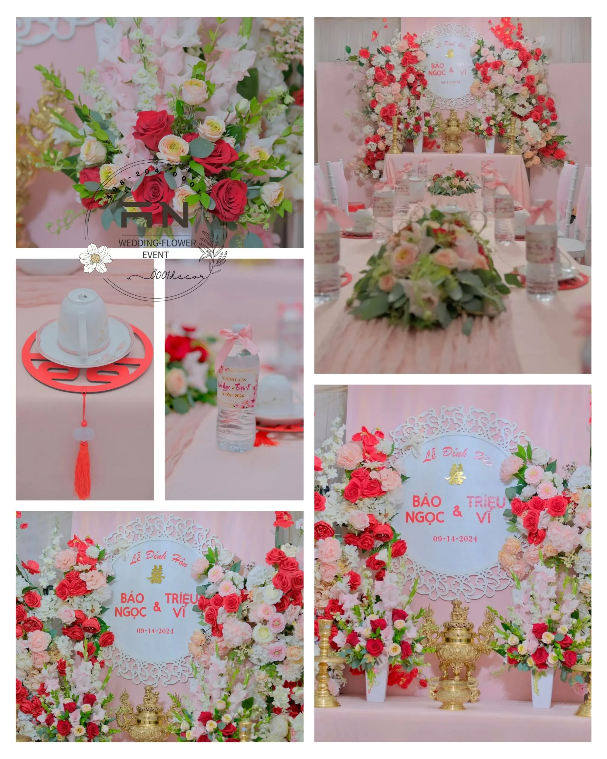 Lễ Gia Tiên tea ceremony decoration San Jose – 0001Decor LLC