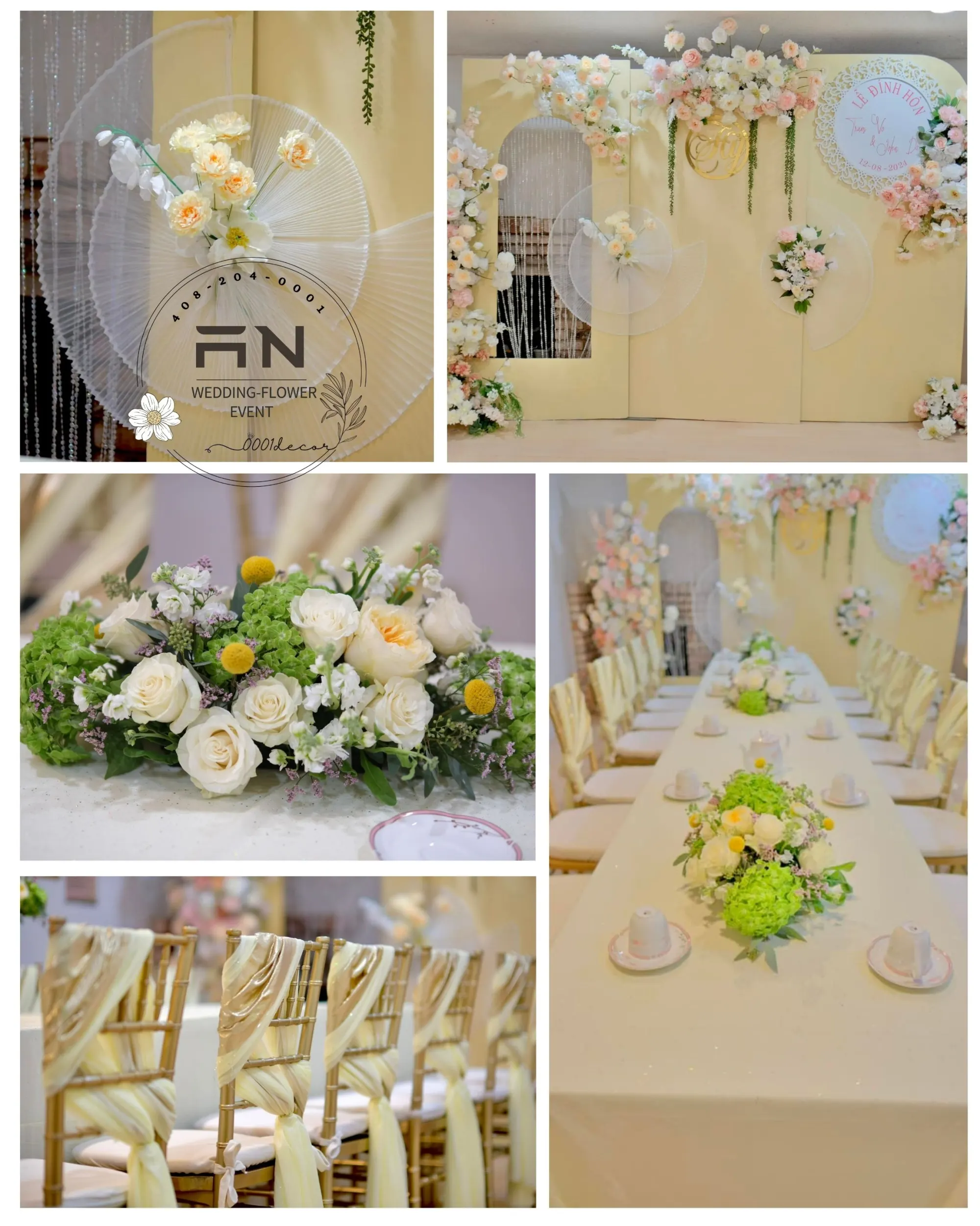 Lễ Gia Tiên tea ceremony decoration San Jose – 0001Decor LLC