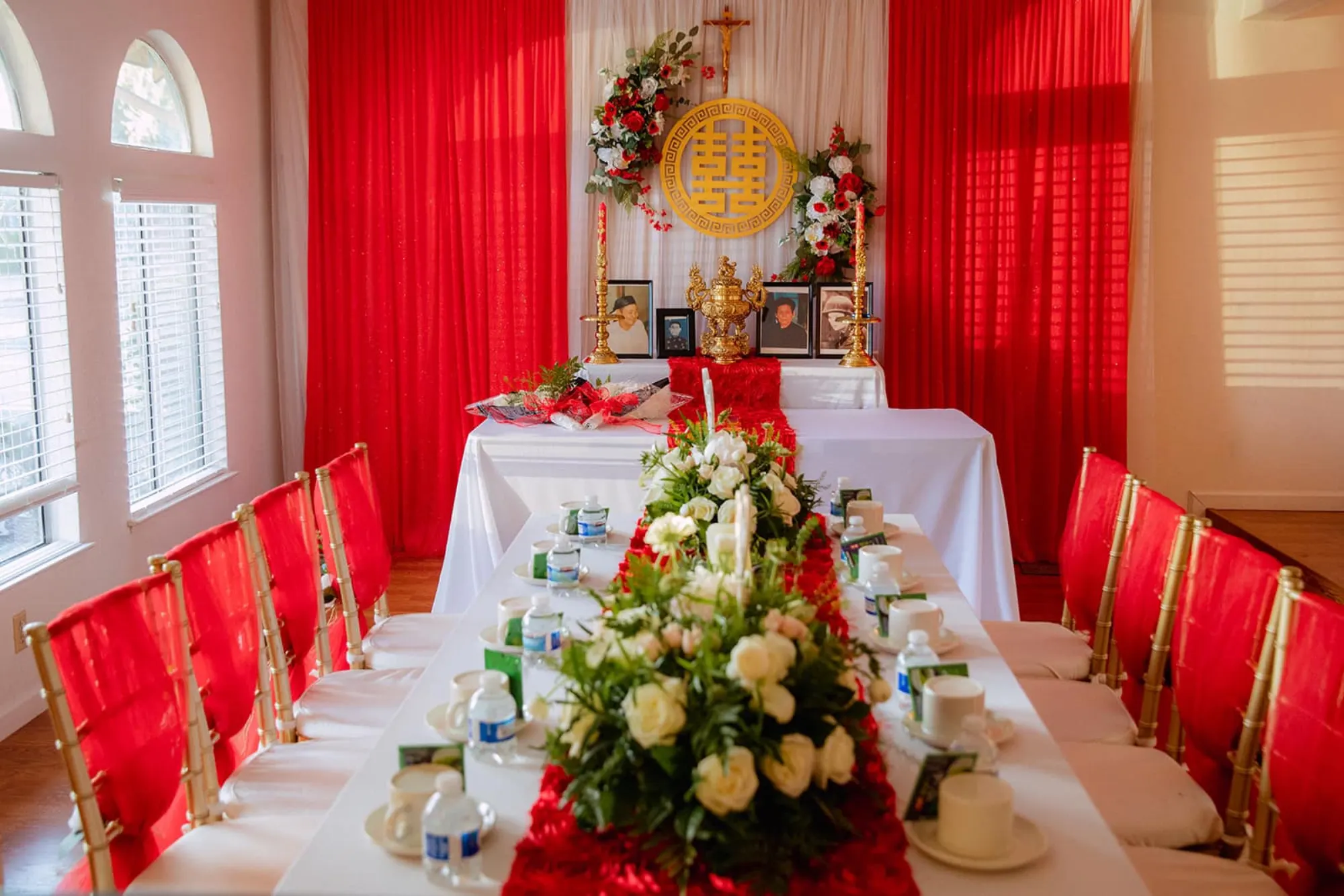 Lễ Gia Tiên tea ceremony decoration San Jose – 0001Decor LLC