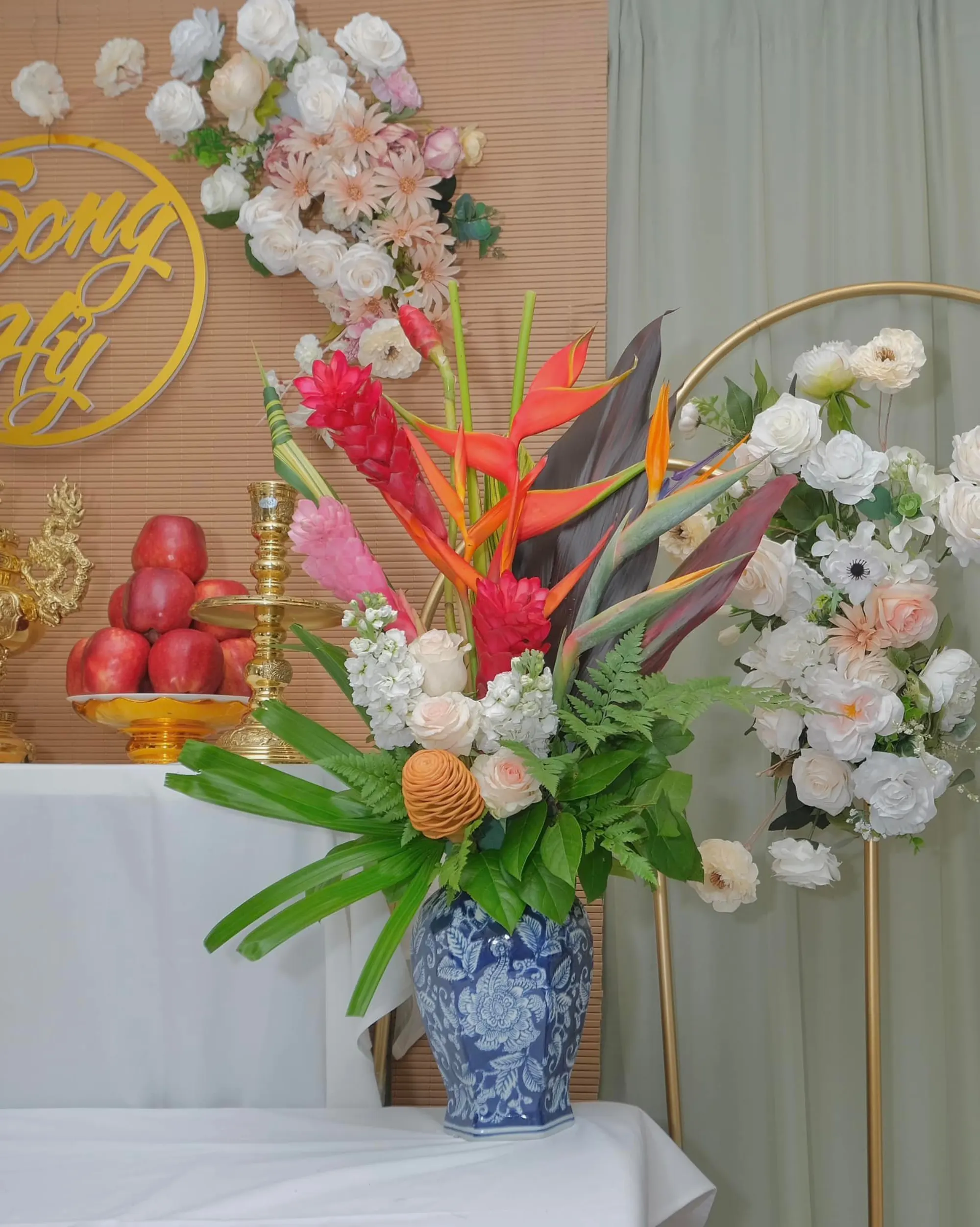 Lễ Gia Tiên tea ceremony decoration San Jose – 0001Decor LLC
