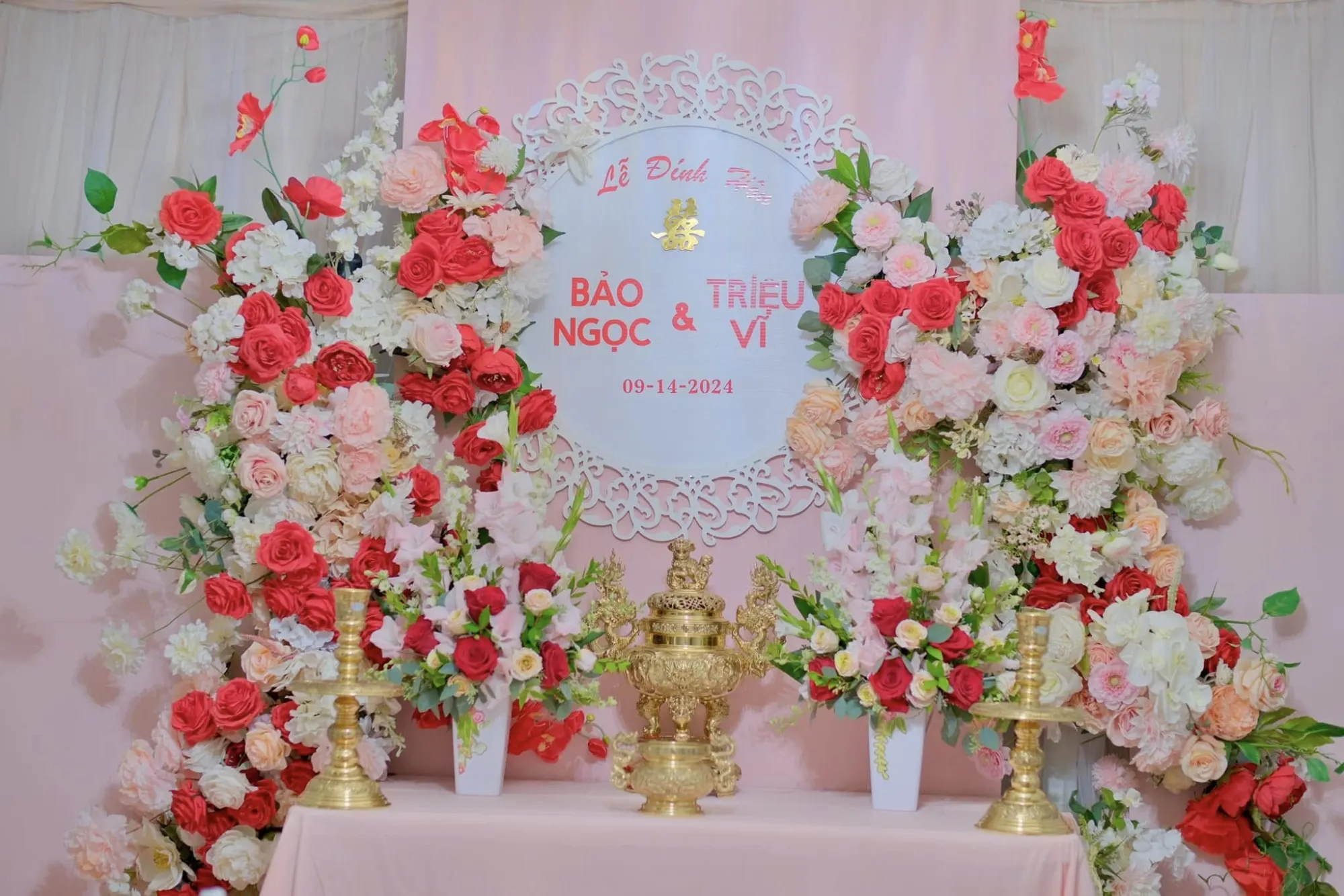 Lễ Gia Tiên tea ceremony decoration San Jose – 0001Decor LLC