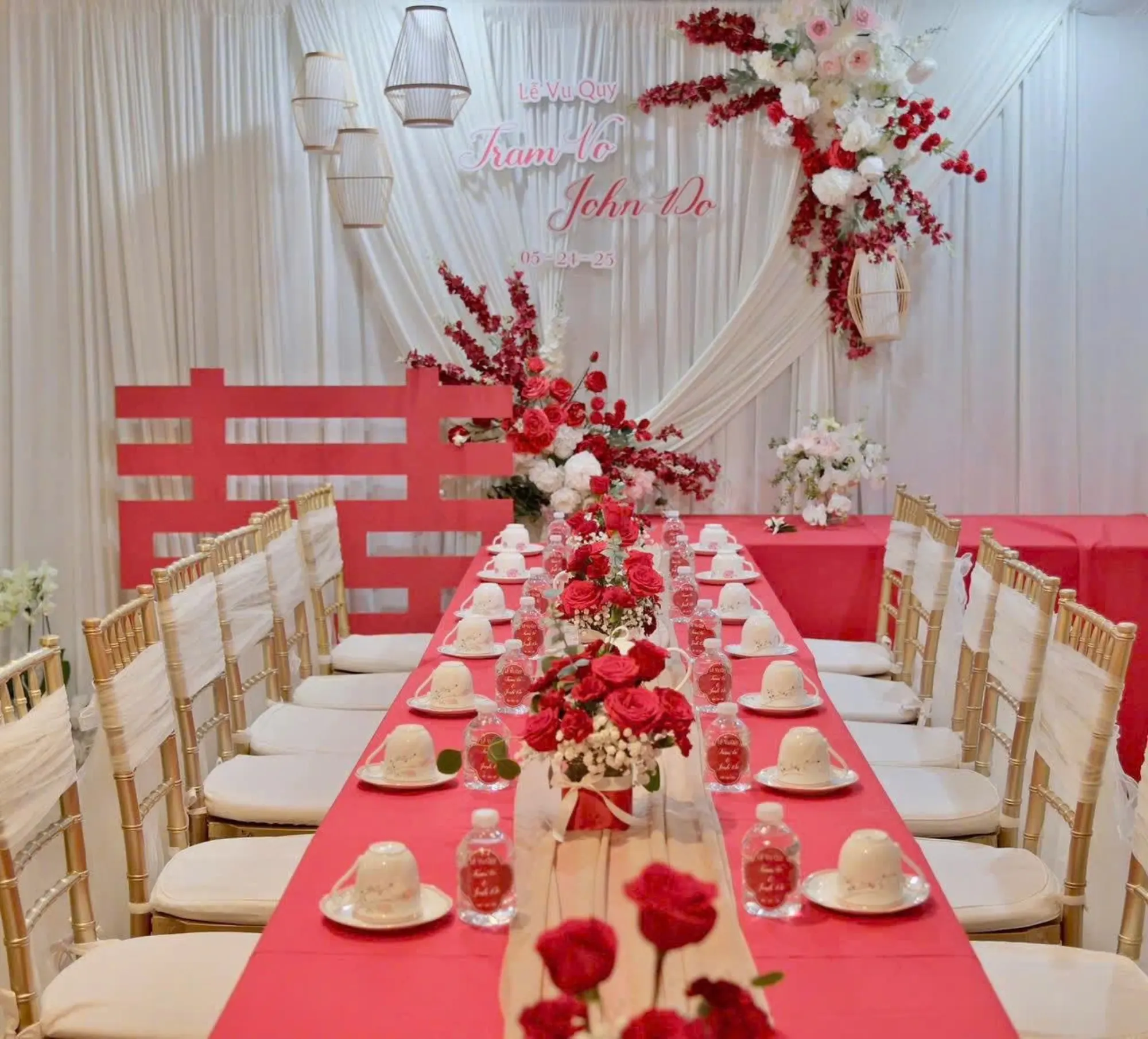 Lễ Gia Tiên tea ceremony decoration San Jose – 0001Decor LLC
