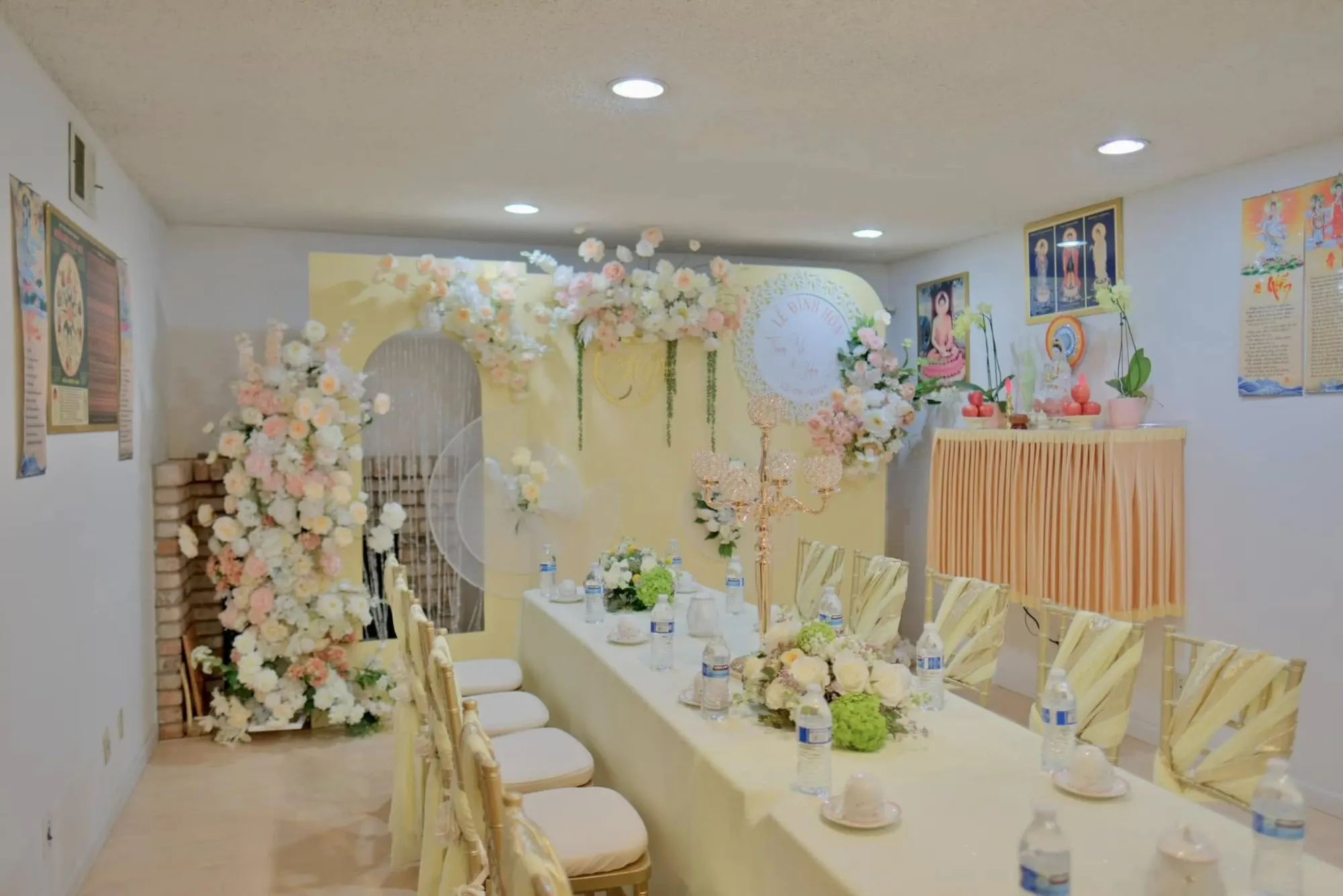Lễ Gia Tiên tea ceremony decoration San Jose – 0001Decor LLC