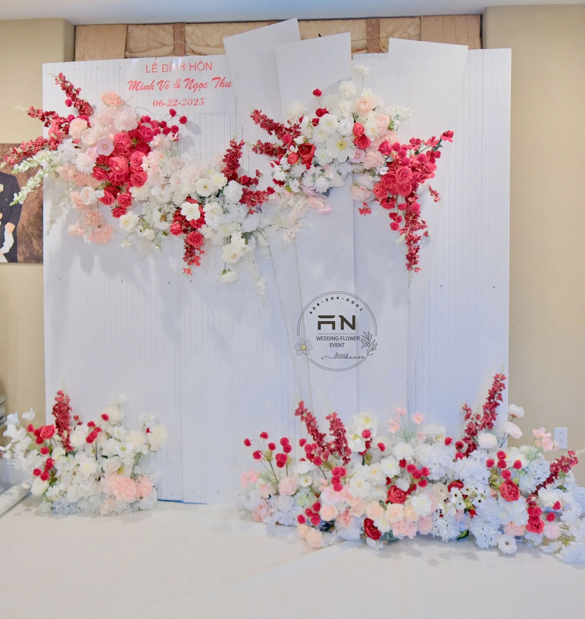 Lễ Gia Tiên tea ceremony decoration San Jose – 0001Decor LLC