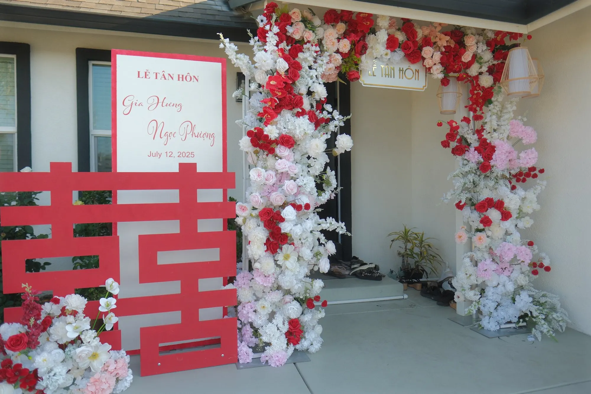Lễ Gia Tiên tea ceremony decoration San Jose – 0001Decor LLC
