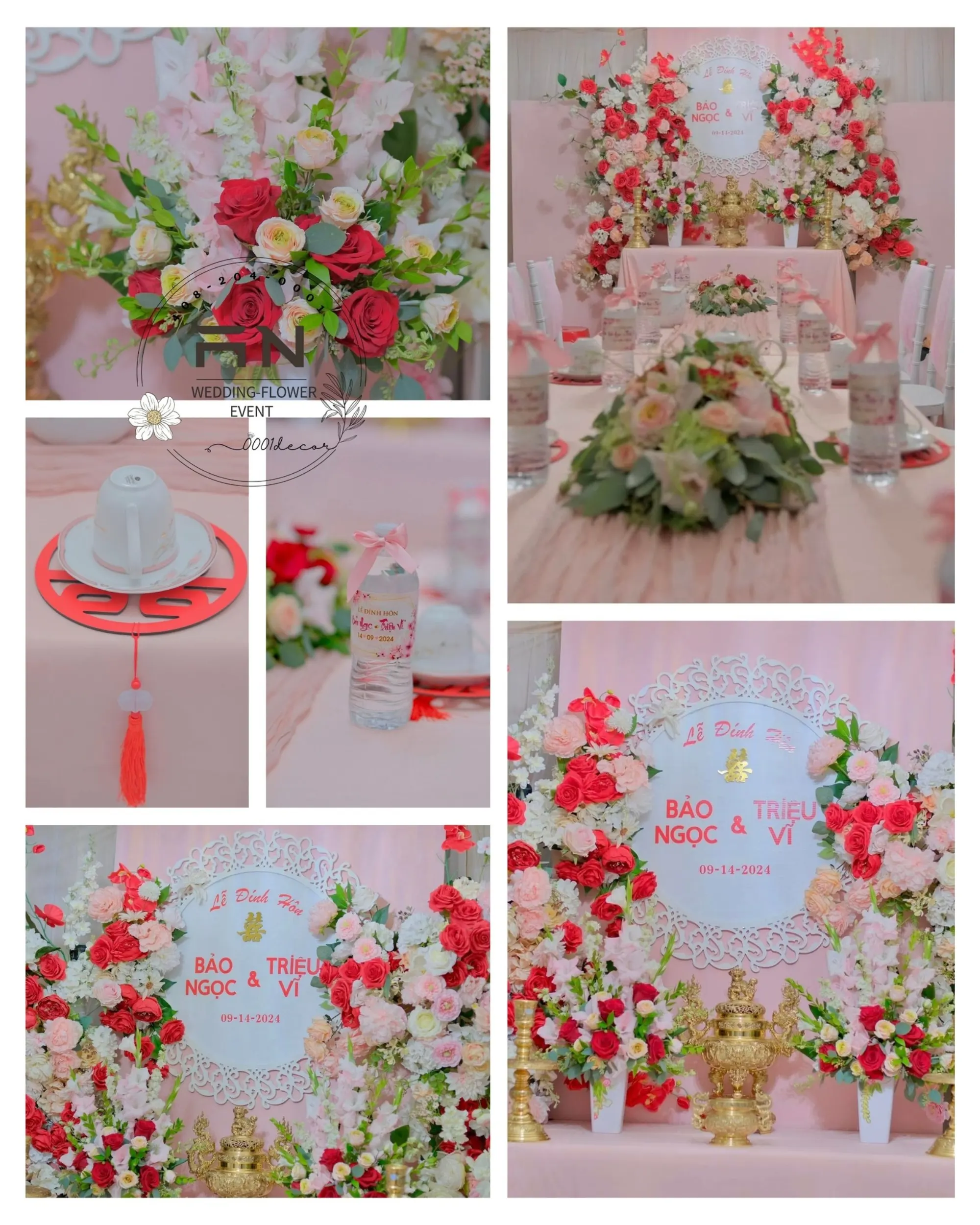 Lễ Gia Tiên tea ceremony decoration San Jose – 0001Decor LLC