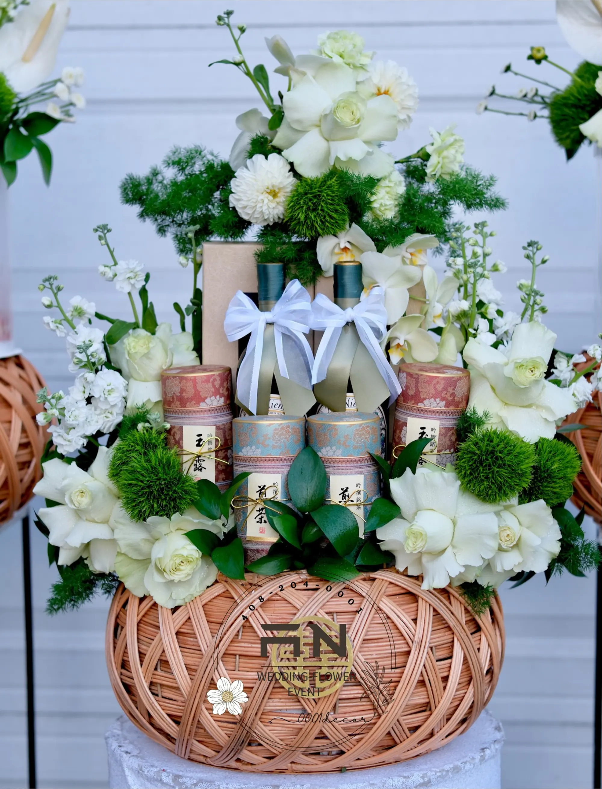 Lễ Gia Tiên tea ceremony decoration San Jose – 0001Decor LLC