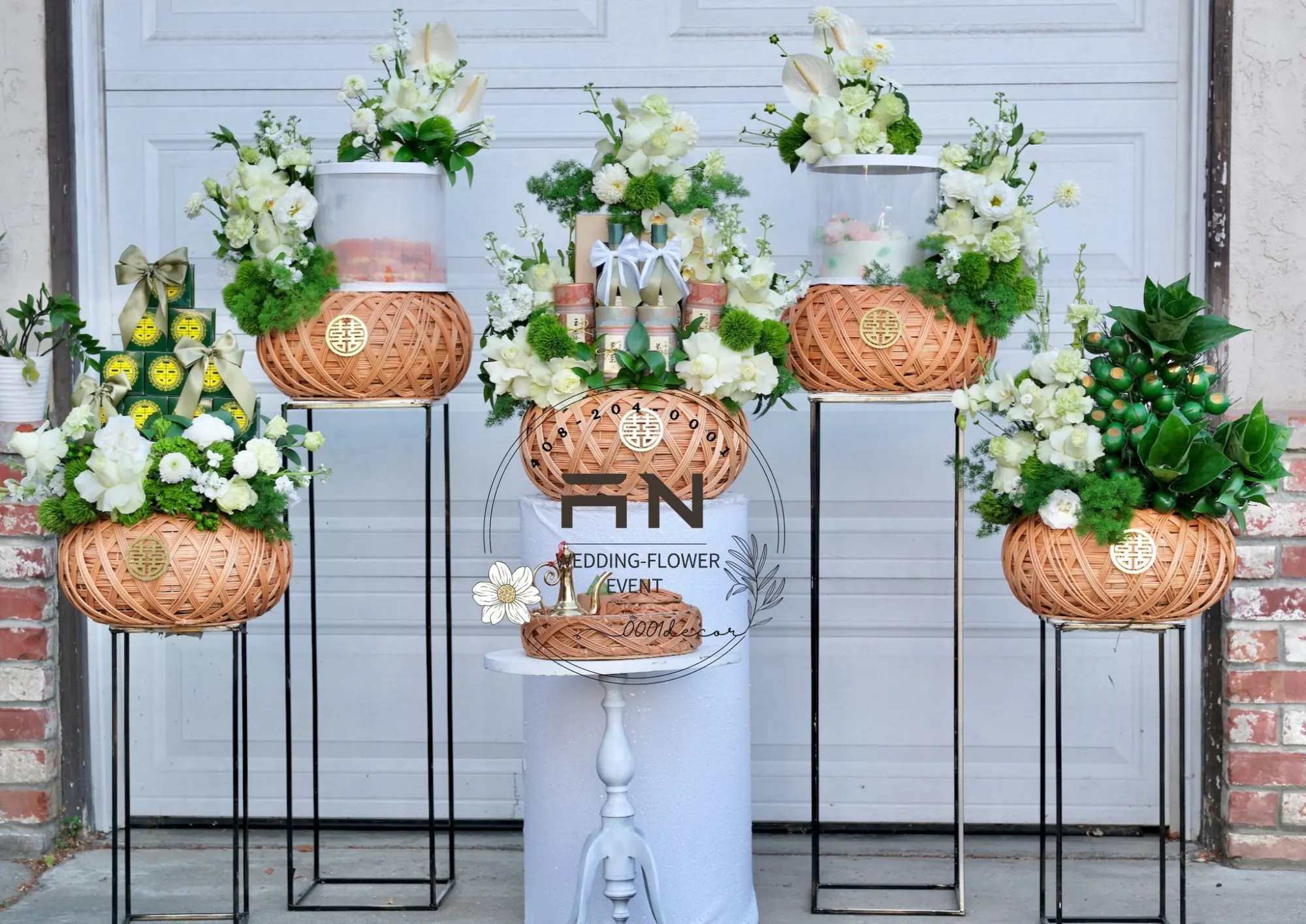 Lễ Gia Tiên tea ceremony decoration San Jose – 0001Decor LLC