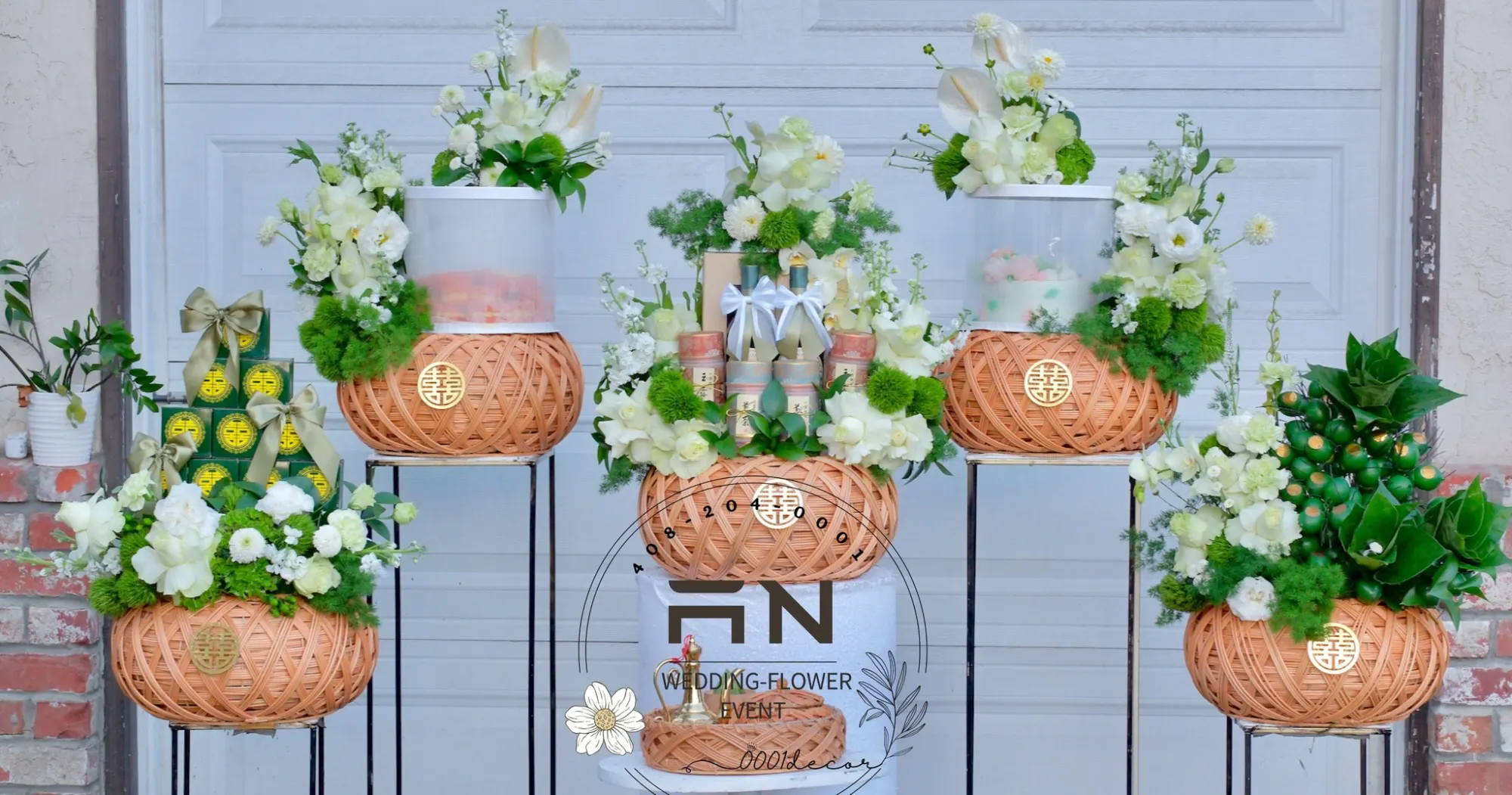 Lễ Gia Tiên tea ceremony decoration San Jose – 0001Decor LLC