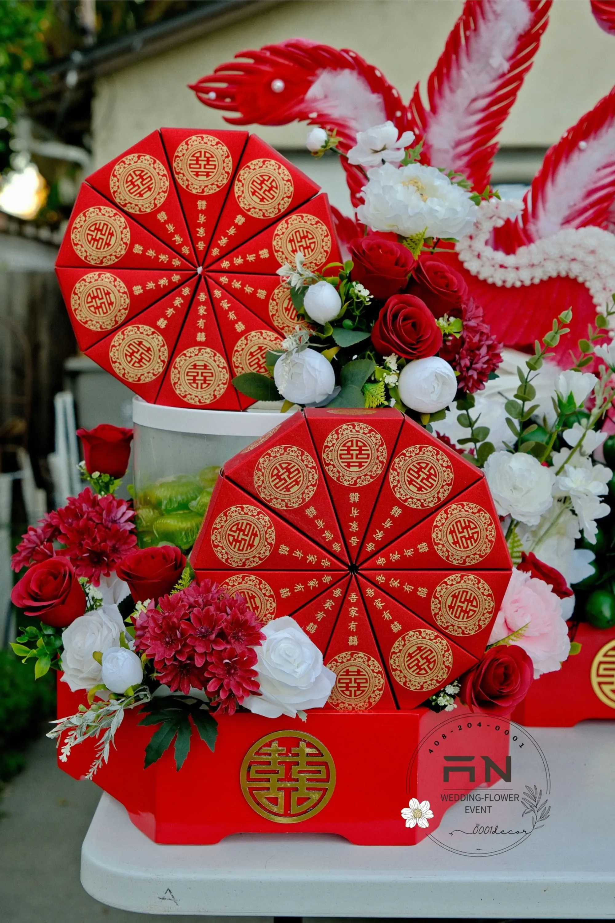 Lễ Gia Tiên tea ceremony decoration San Jose – 0001Decor LLC