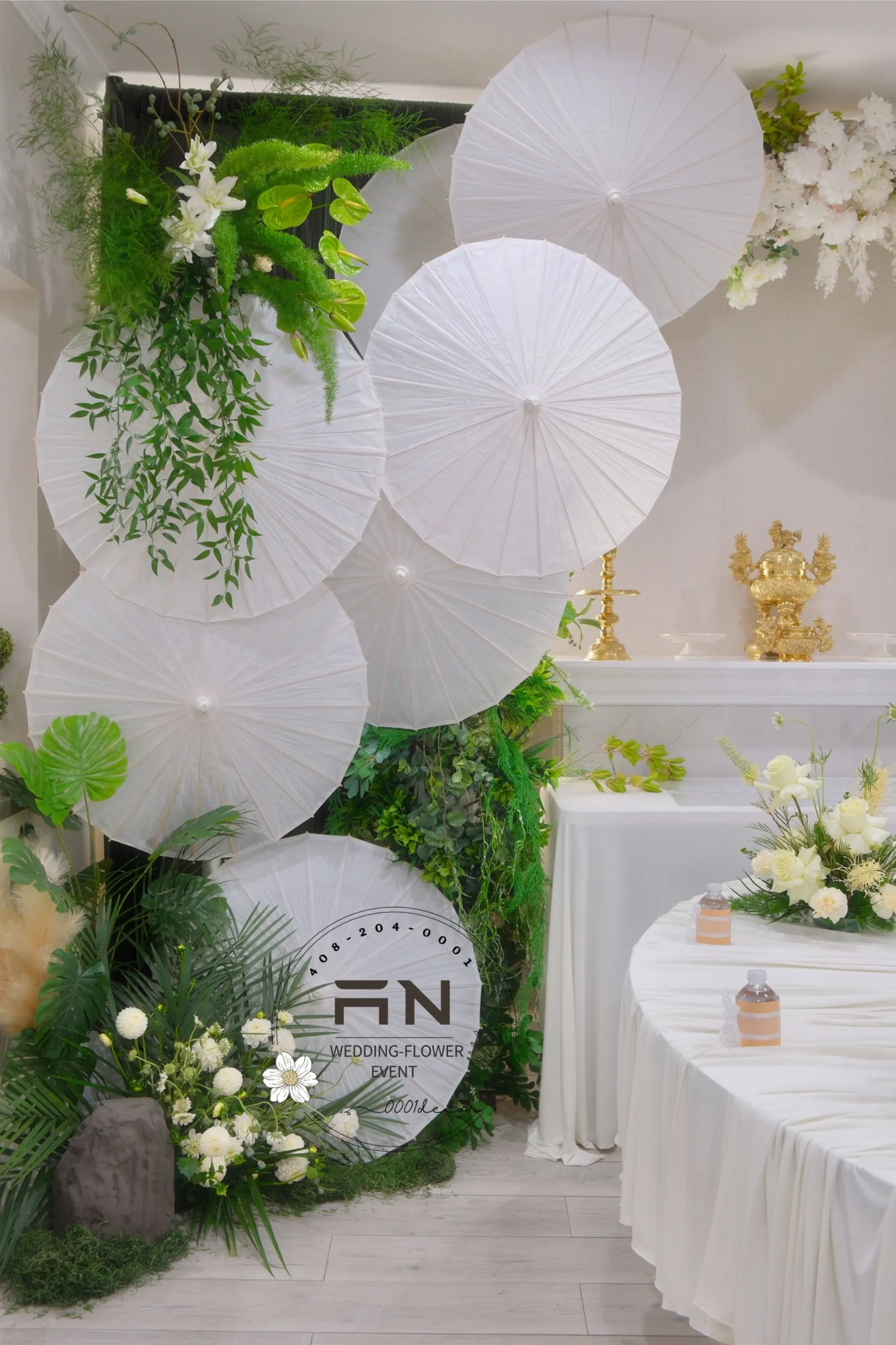 Lễ Gia Tiên tea ceremony decoration San Jose – 0001Decor LLC