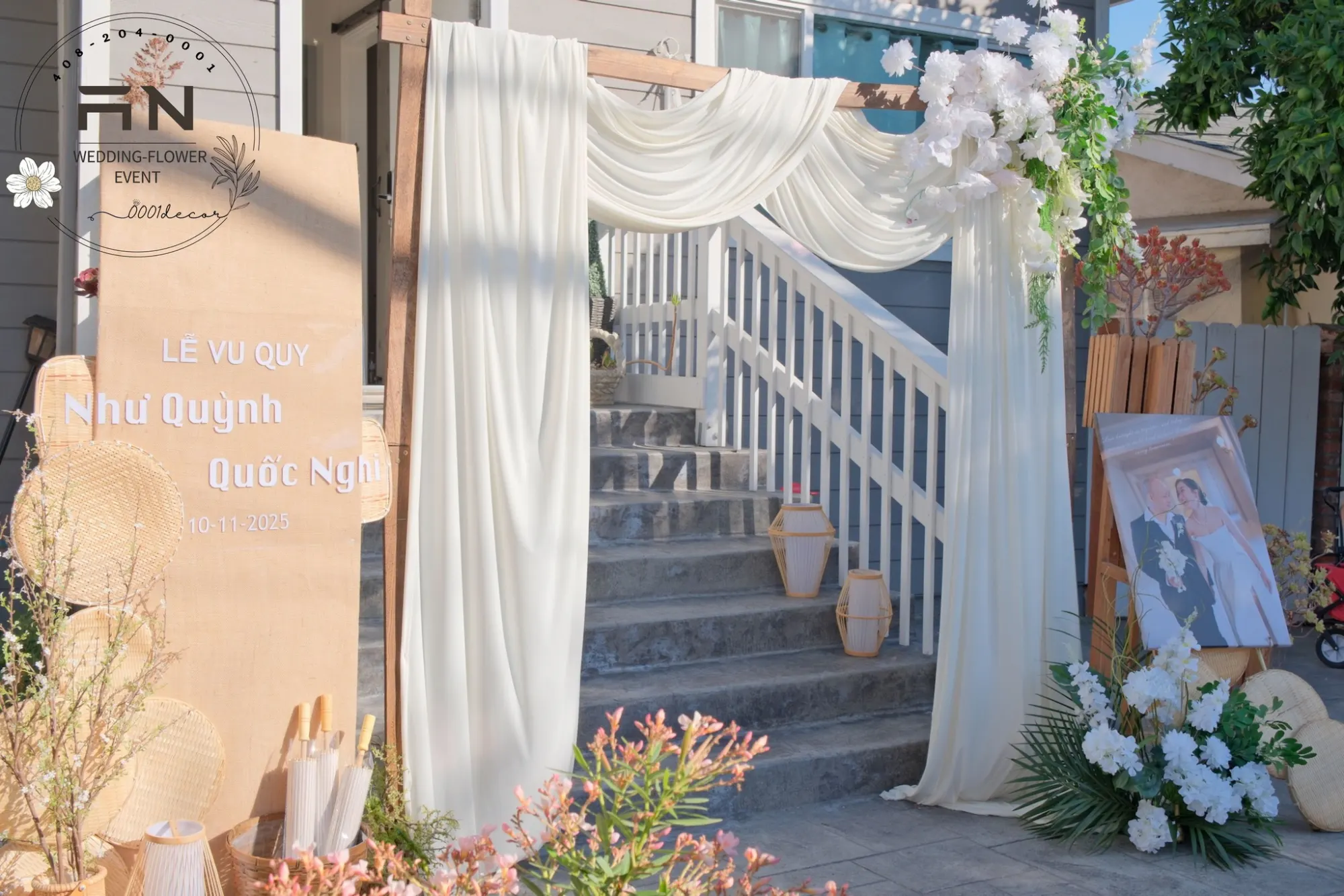 Lễ Gia Tiên tea ceremony decoration San Jose – 0001Decor LLC