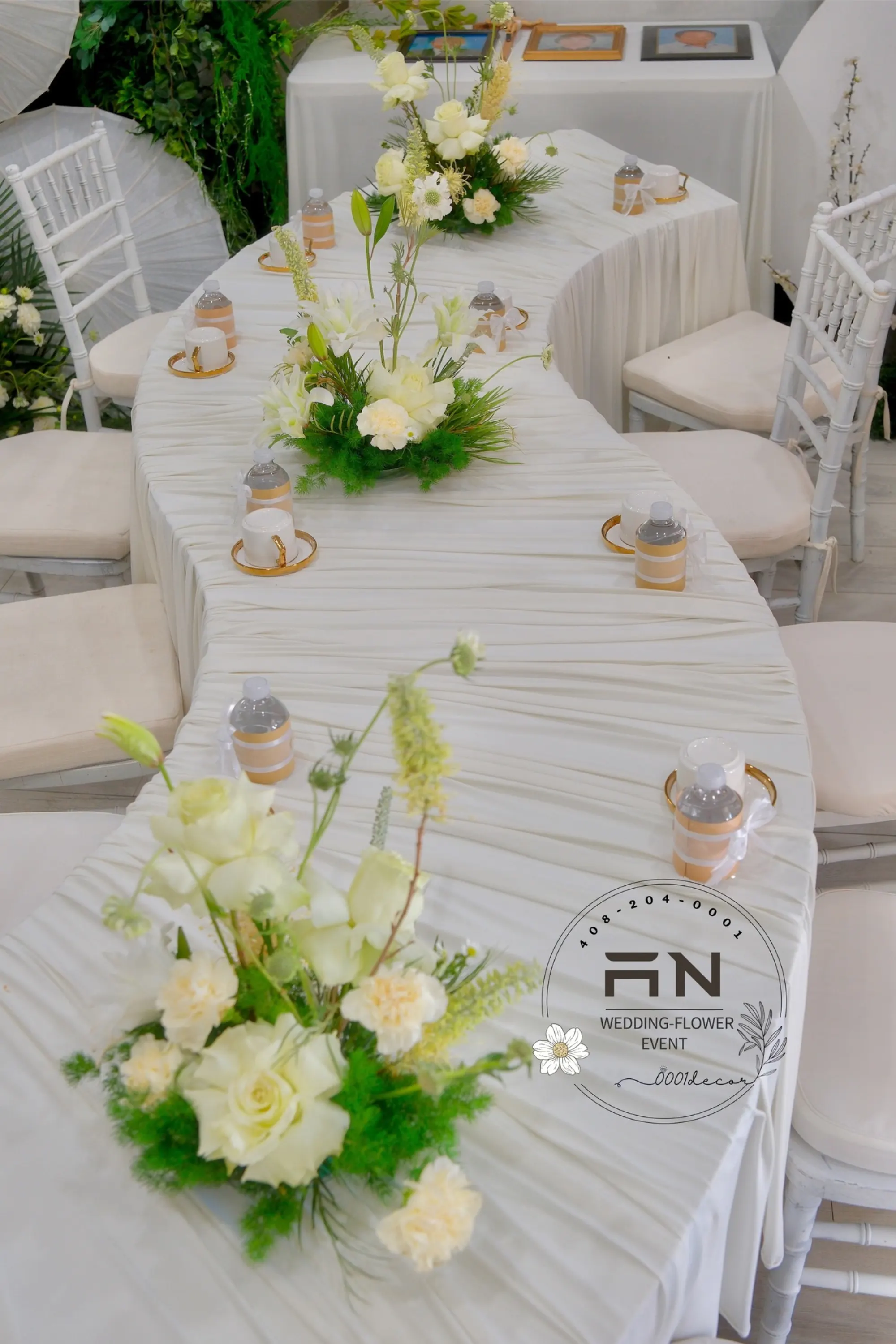 Lễ Gia Tiên tea ceremony decoration San Jose – 0001Decor LLC