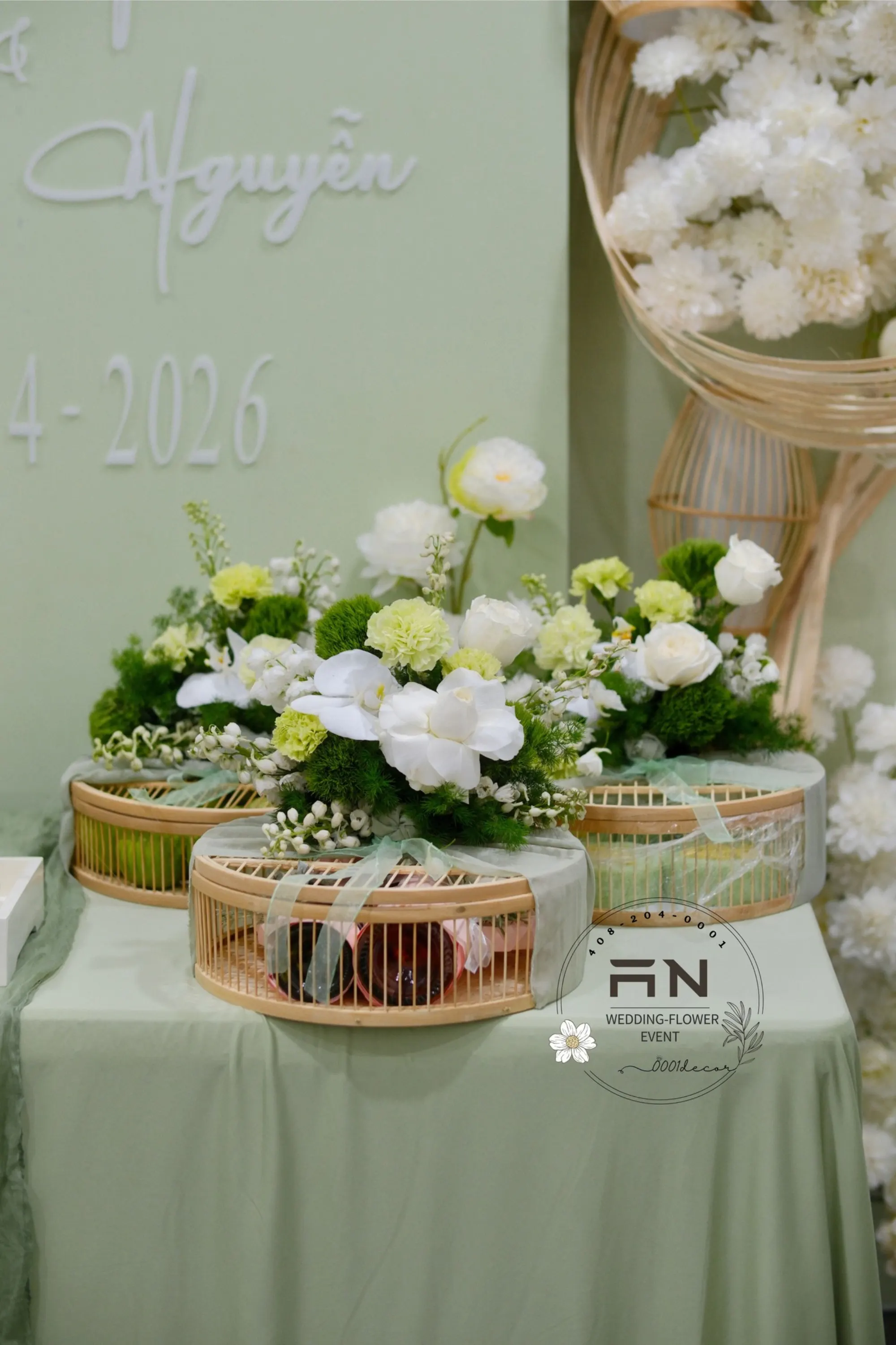 Lễ Gia Tiên tea ceremony decoration San Jose – 0001Decor LLC