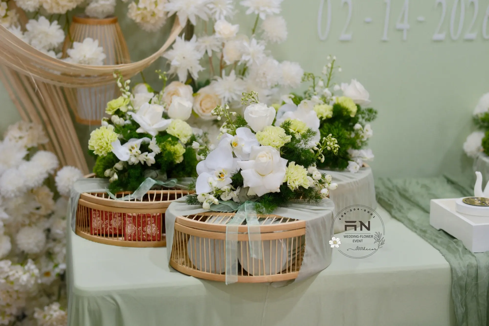Lễ Gia Tiên tea ceremony decoration San Jose – 0001Decor LLC